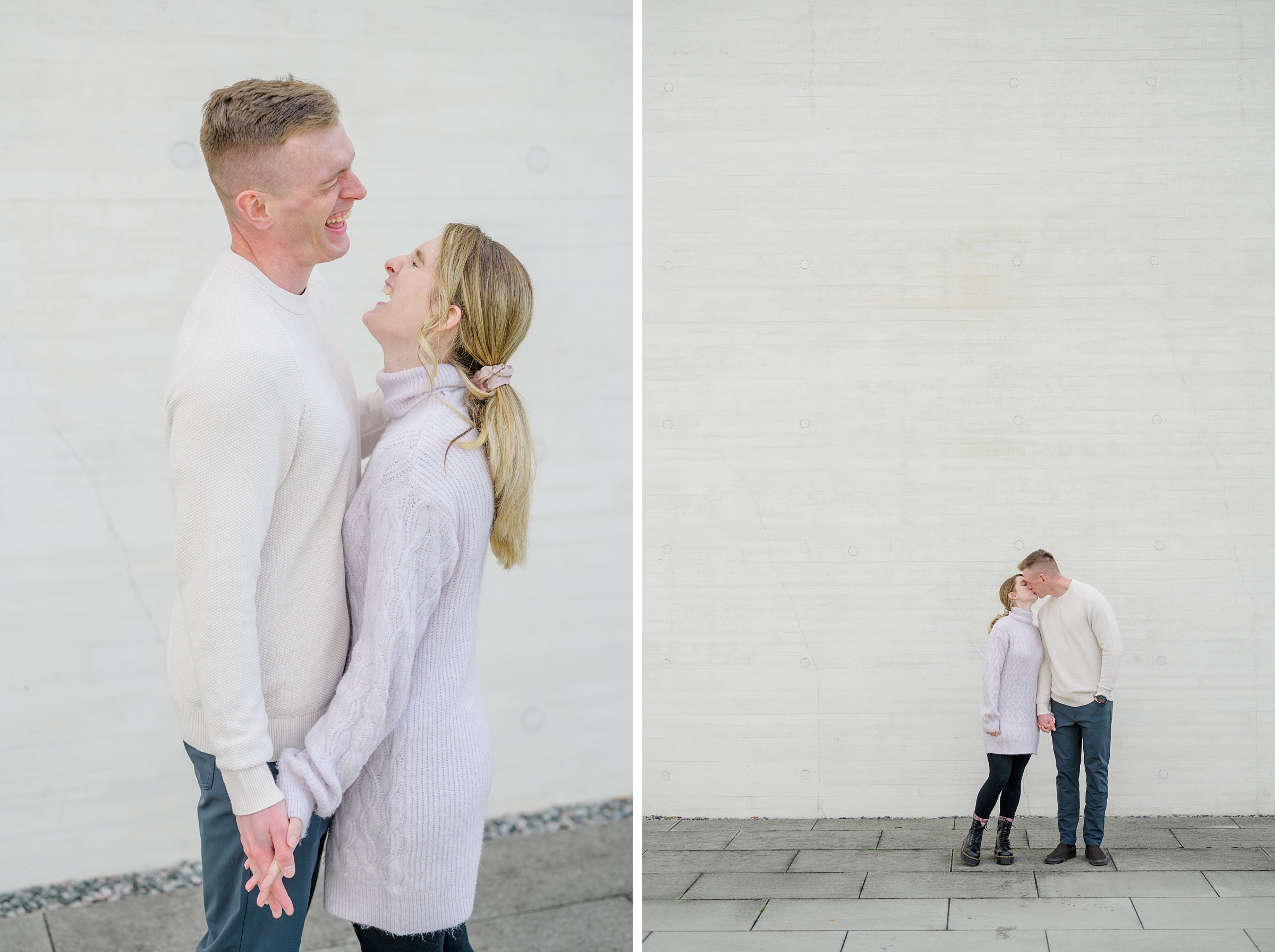 Engaged couple at the Kennedy Center for their summer engagement session Washington, D.C. photographed by Baltimore Wedding Photographer Cait Kramer Photography