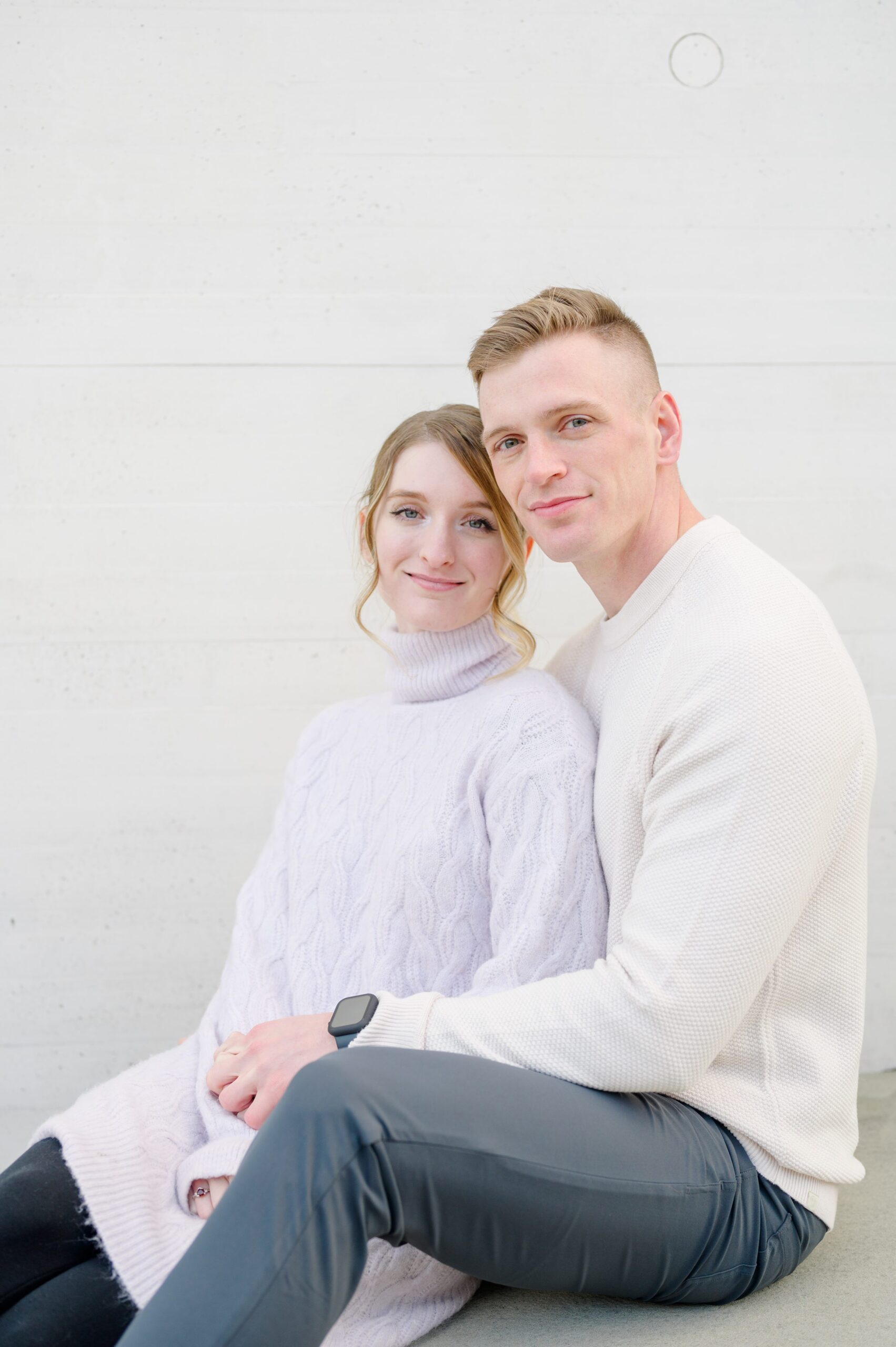 Engaged couple at the Kennedy Center for their summer engagement session Washington, D.C. photographed by Baltimore Wedding Photographer Cait Kramer Photography