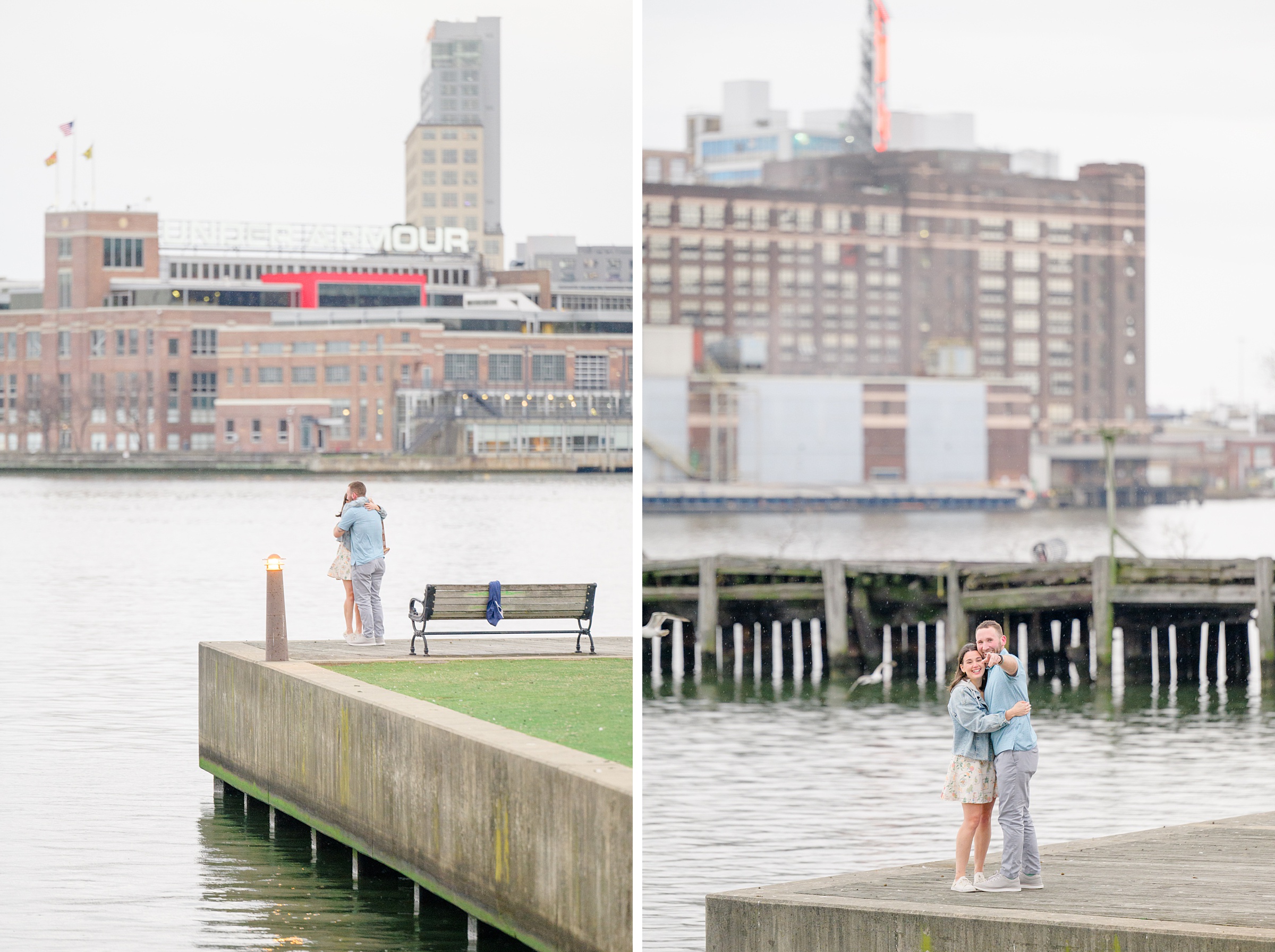 Pat and Nicole’s surprise proposal in Fells Point photographed by Maryland Wedding Photographer Cait Kramer.