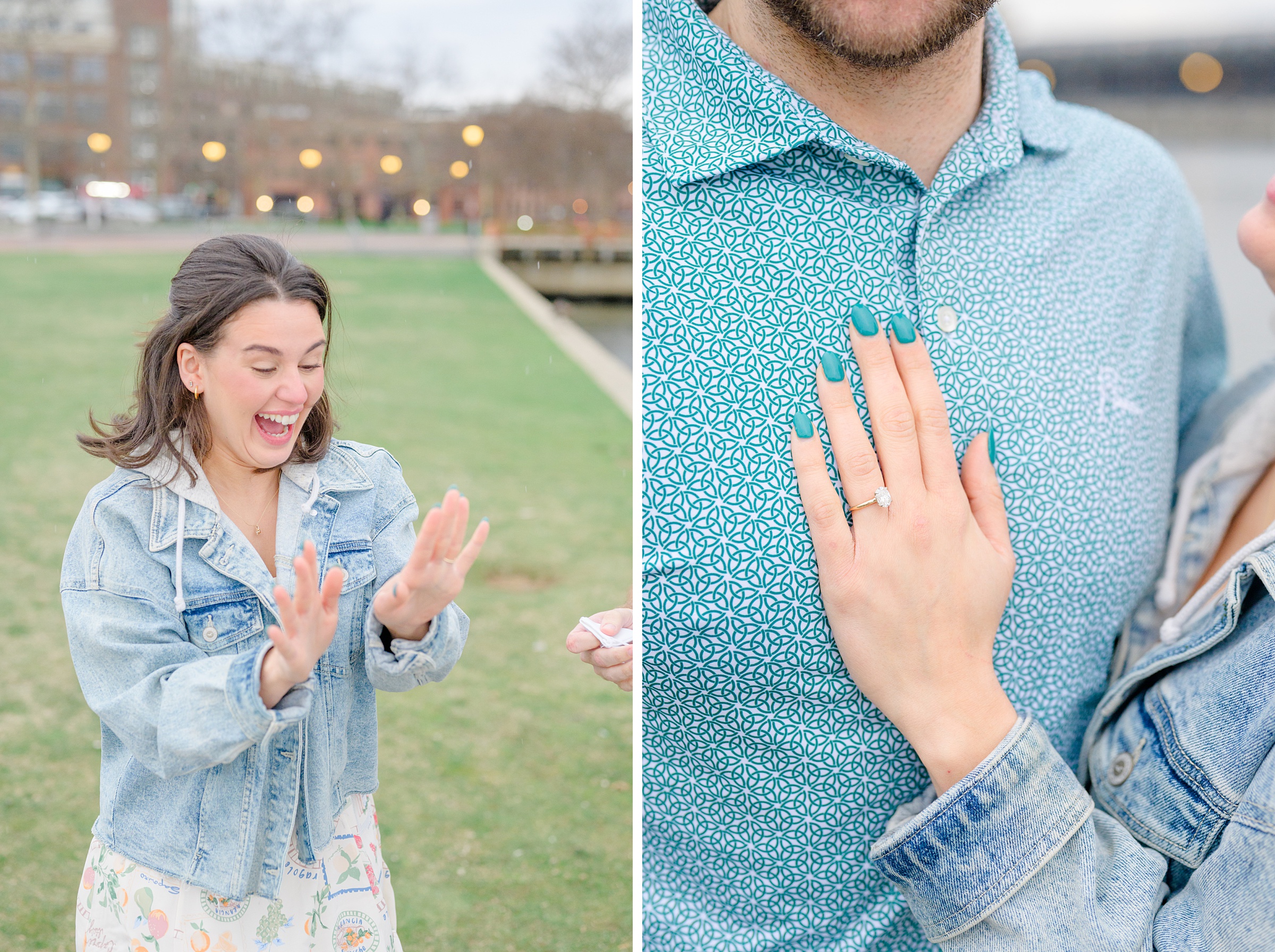 Pat and Nicole’s surprise proposal in Fells Point photographed by Maryland Wedding Photographer Cait Kramer.