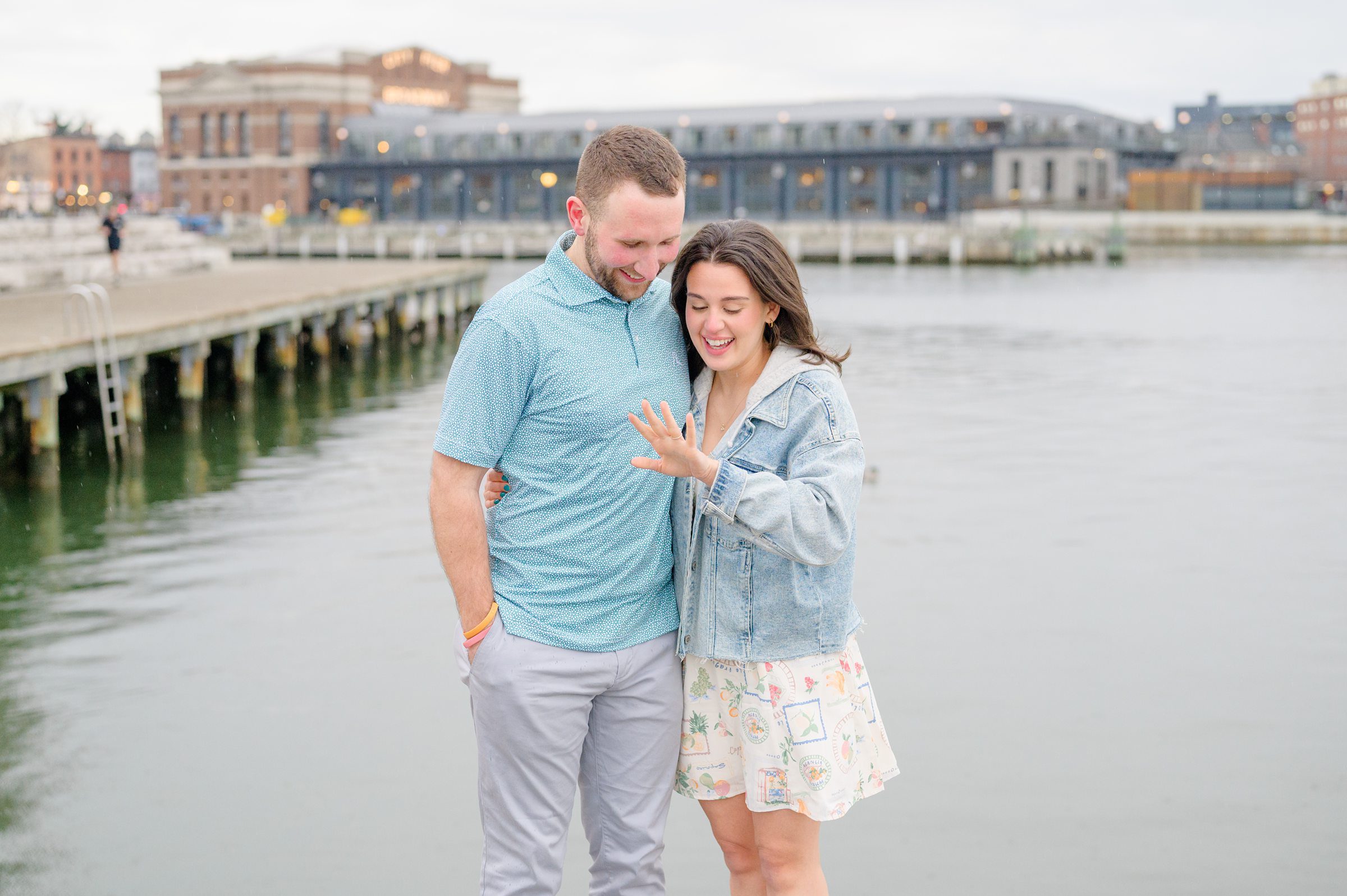 Pat and Nicole’s surprise proposal in Fells Point photographed by Maryland Wedding Photographer Cait Kramer.