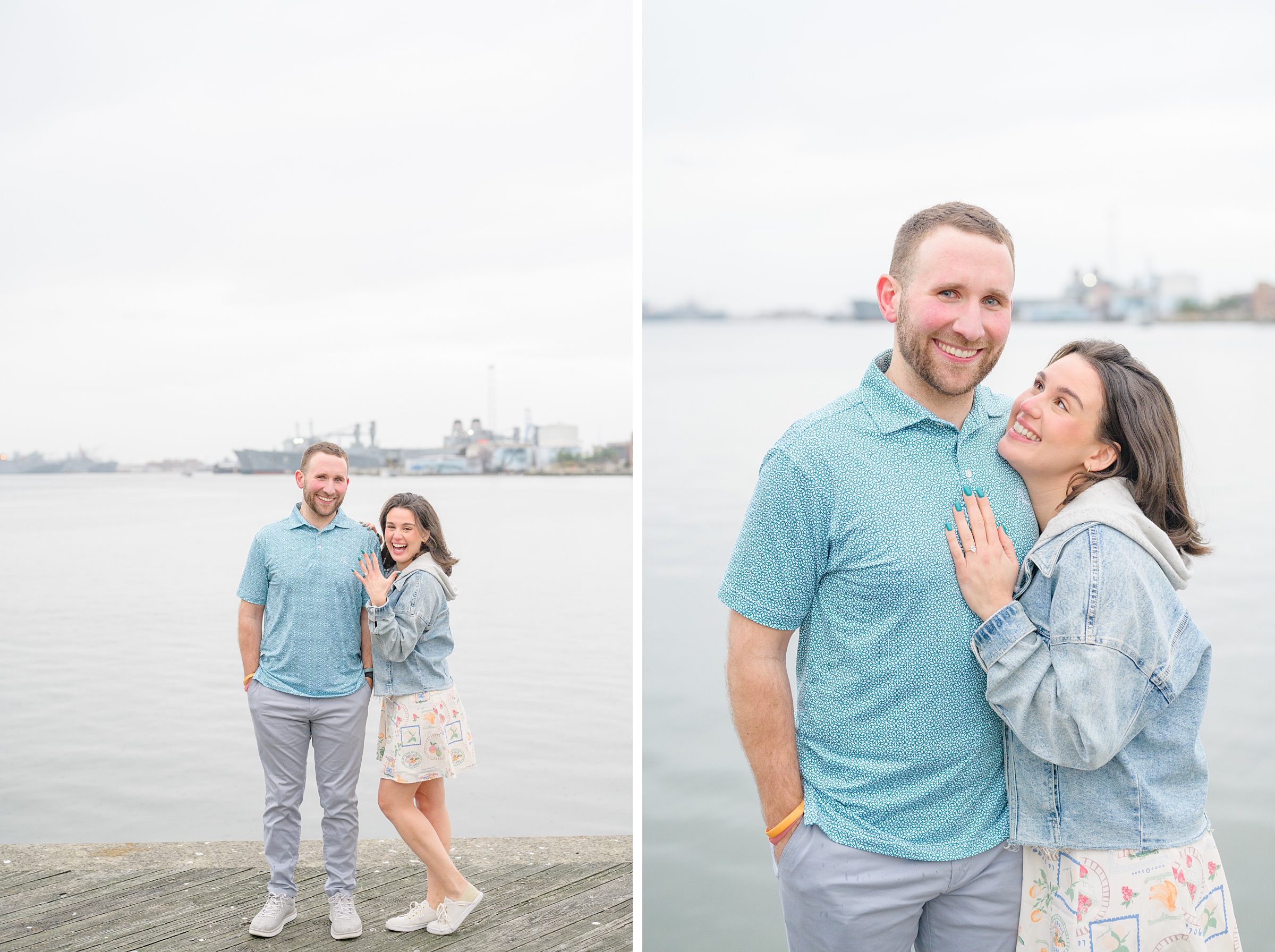 Pat and Nicole’s surprise proposal in Fells Point photographed by Maryland Wedding Photographer Cait Kramer.