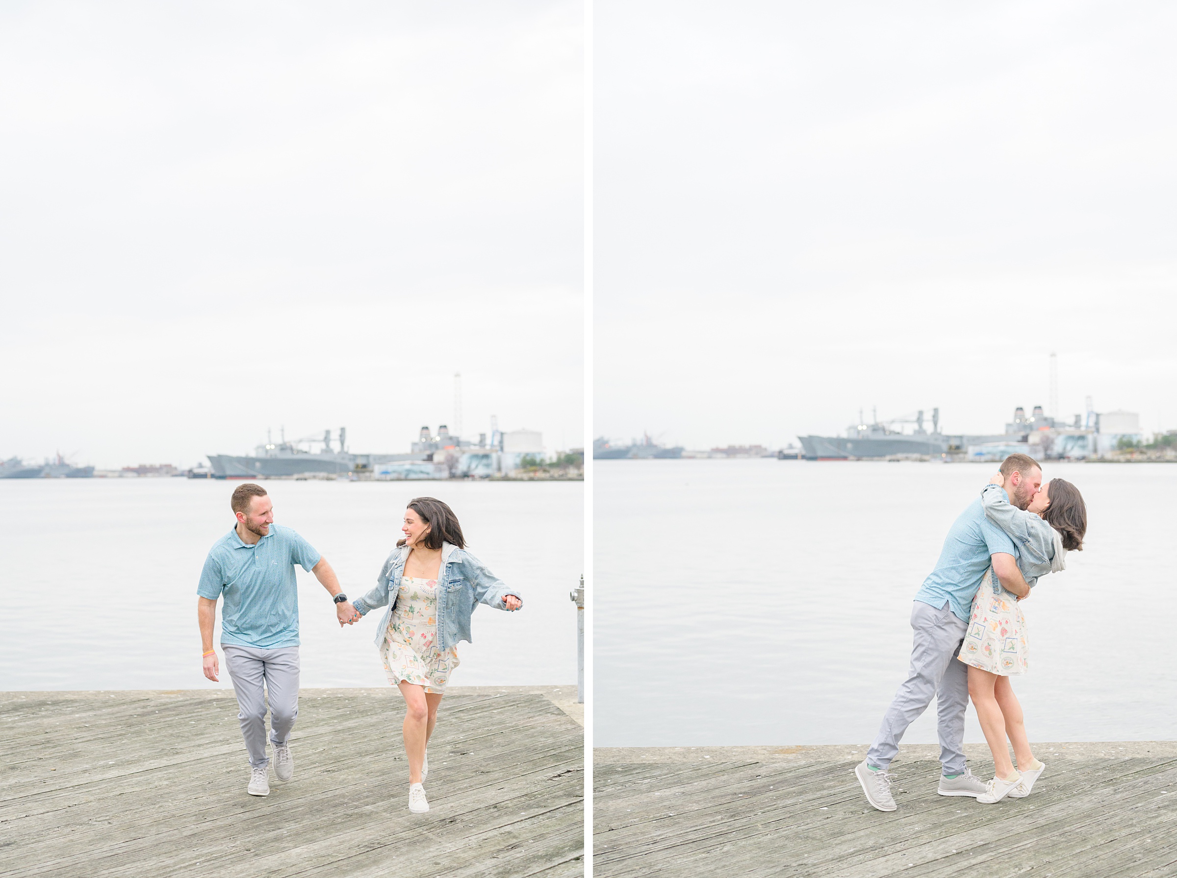 Pat and Nicole’s surprise proposal in Fells Point photographed by Maryland Wedding Photographer Cait Kramer.