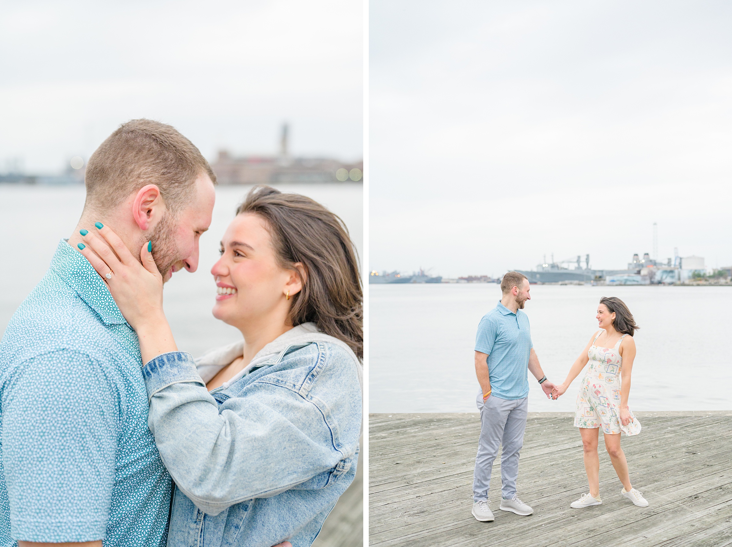 Pat and Nicole’s surprise proposal in Fells Point photographed by Maryland Wedding Photographer Cait Kramer.