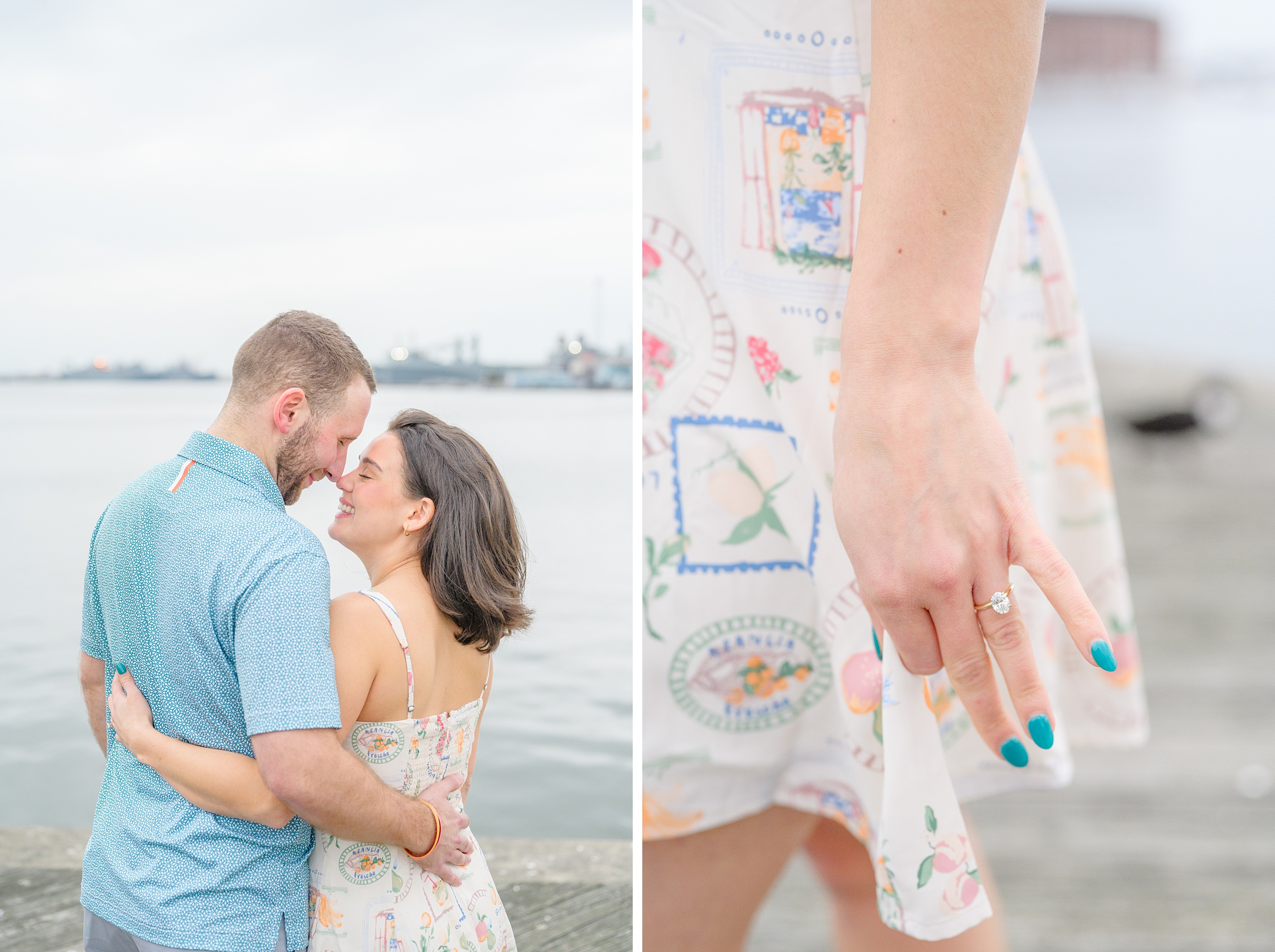 Pat and Nicole’s surprise proposal in Fells Point photographed by Maryland Wedding Photographer Cait Kramer.