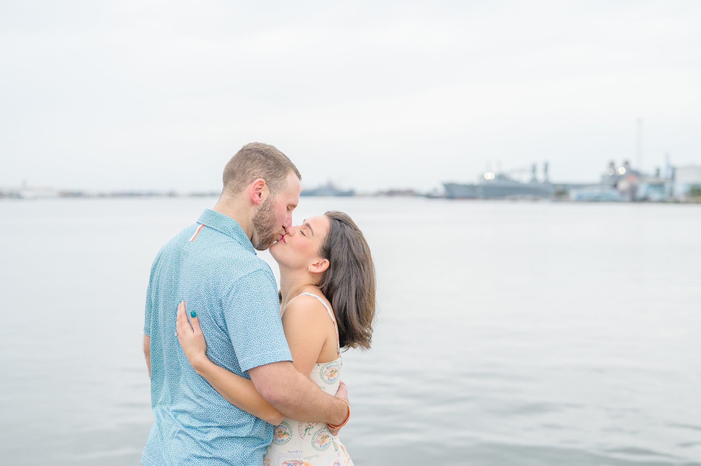 Pat and Nicole’s surprise proposal in Fells Point photographed by Maryland Wedding Photographer Cait Kramer.