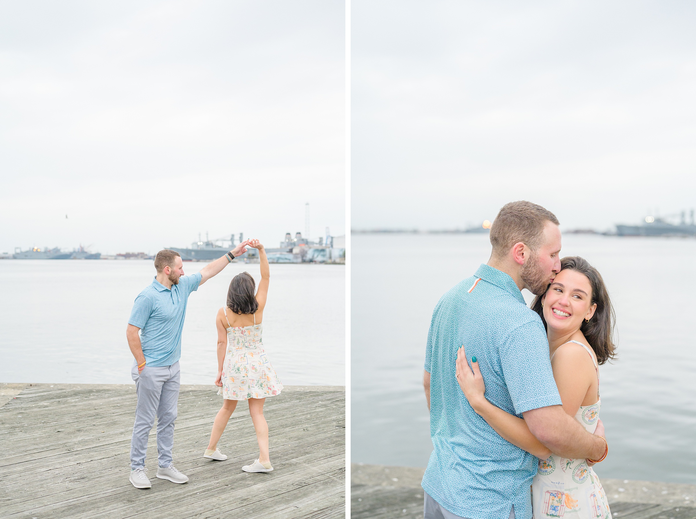 Pat and Nicole’s surprise proposal in Fells Point photographed by Maryland Wedding Photographer Cait Kramer.
