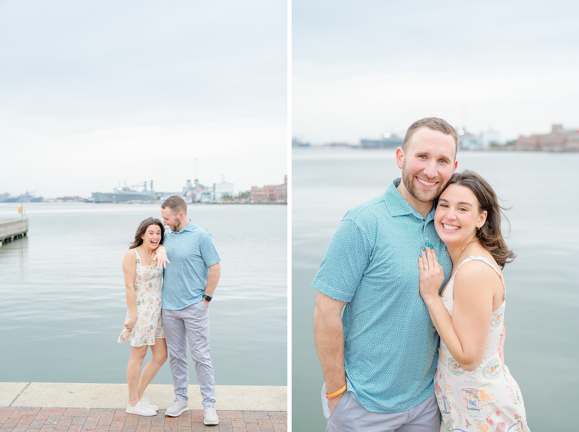 Pat and Nicole’s surprise proposal in Fells Point photographed by Maryland Wedding Photographer Cait Kramer.