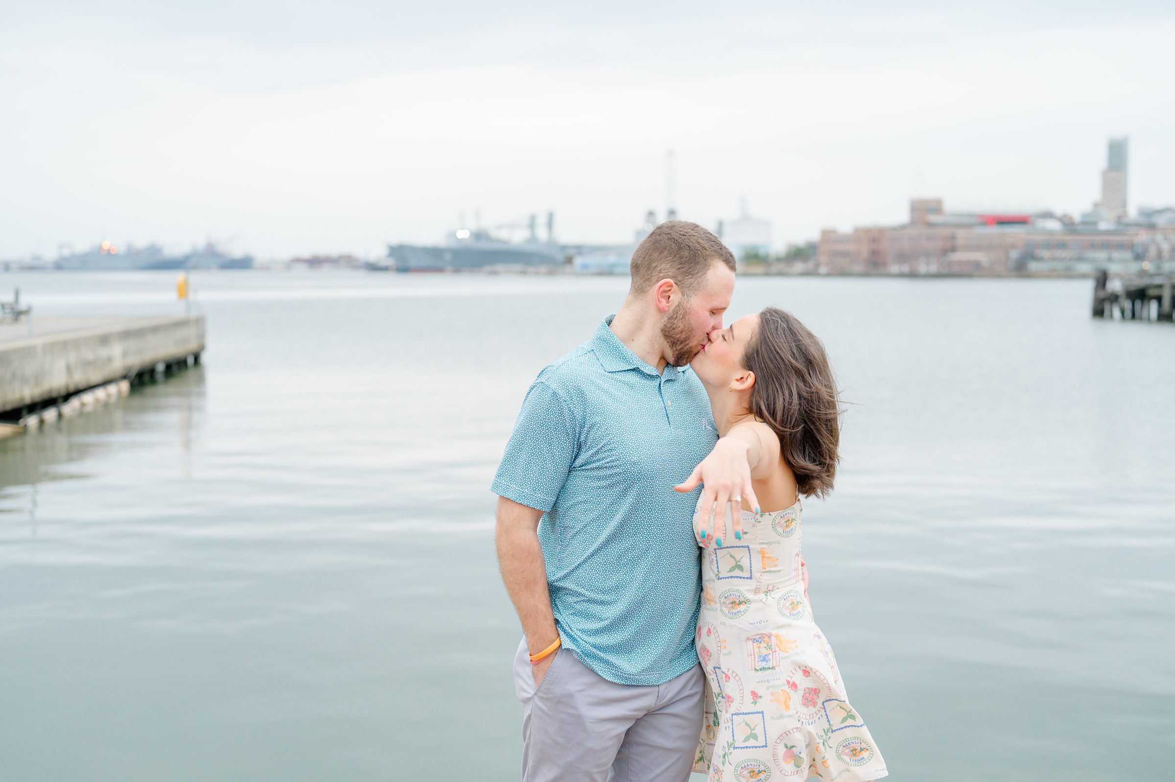Pat and Nicole’s surprise proposal in Fells Point photographed by Maryland Wedding Photographer Cait Kramer.