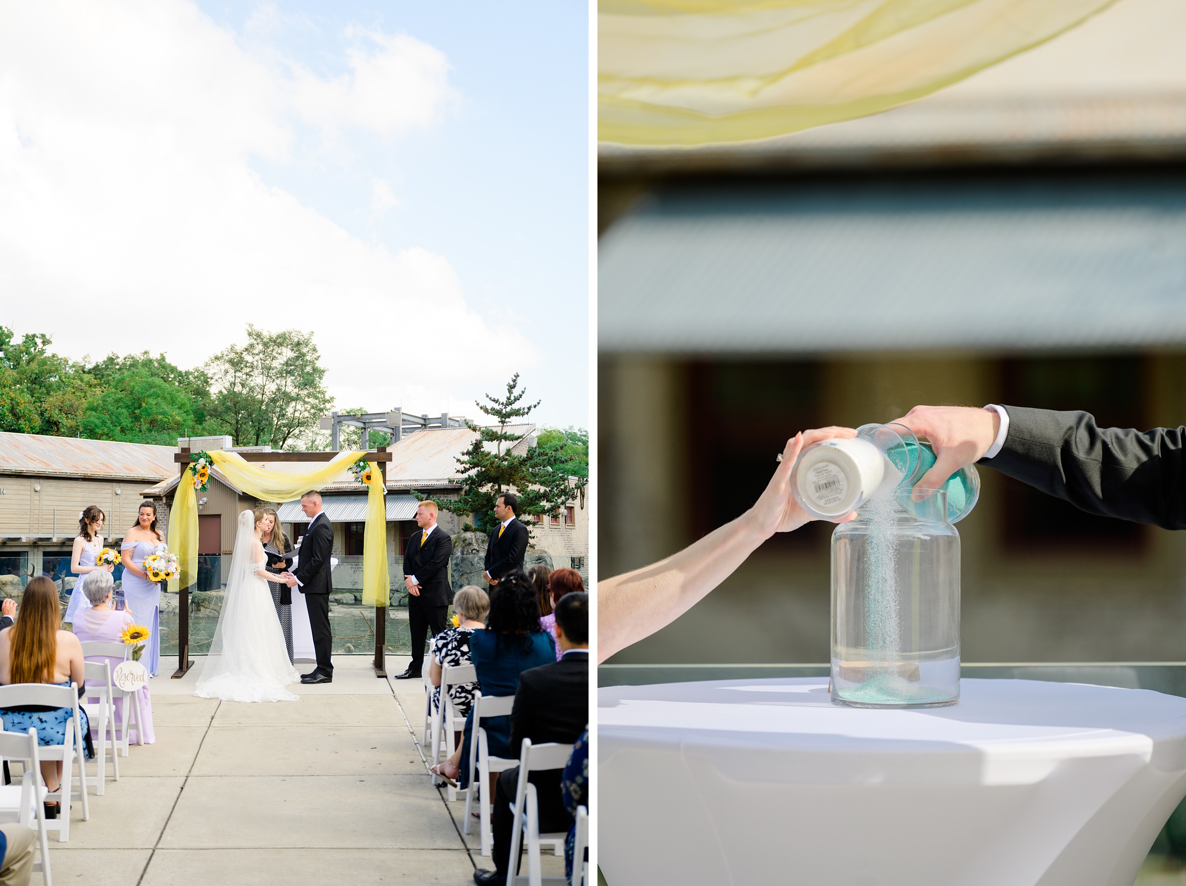 Wedding Ceremony at the Maryland Zoo in Baltimore, MD photographed by Baltimore Wedding Photographer Cait Kramer