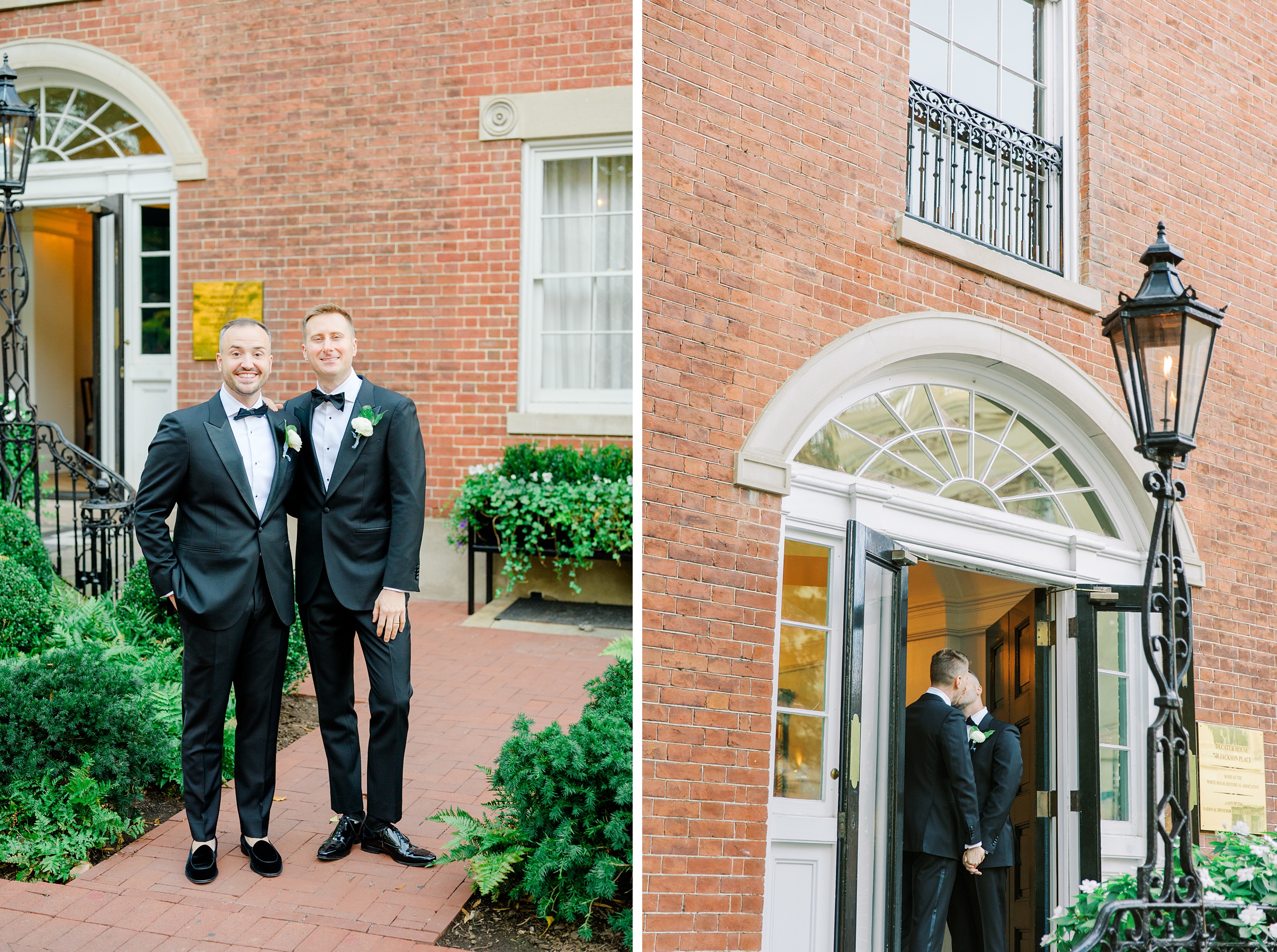 Newlywed portraits at the Decatur House in Washington, D.C. photographed by Cait Kramer Photography