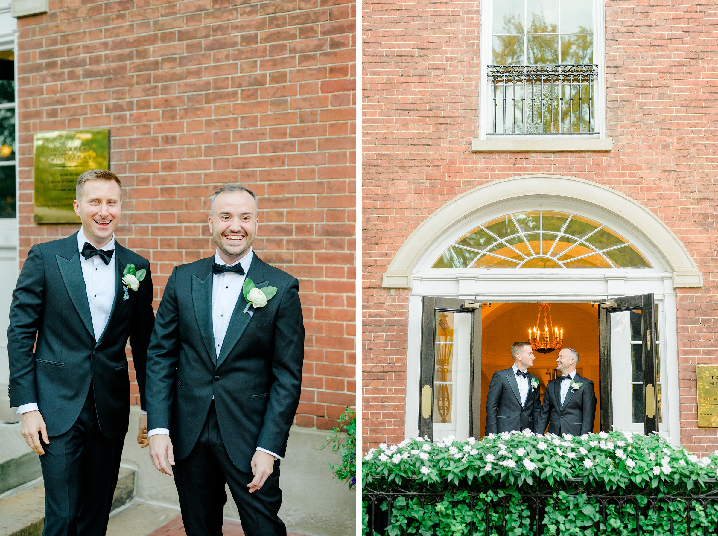 Newlywed portraits at the Decatur House in Washington, D.C. photographed by Cait Kramer Photography