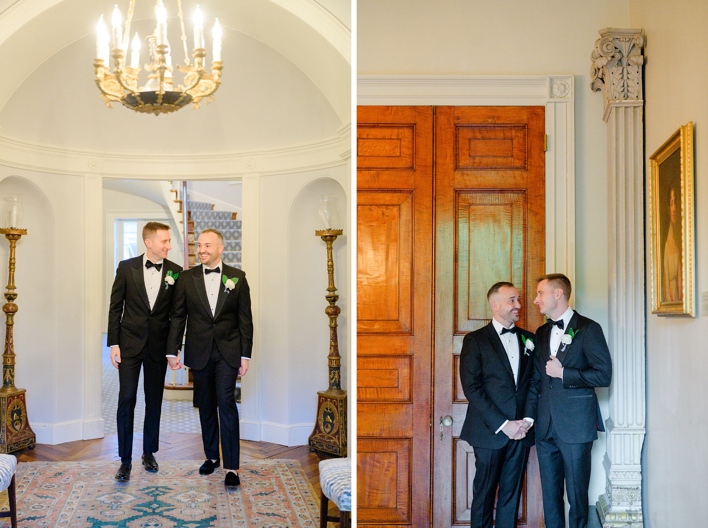 Newlywed portraits at the Decatur House in Washington, D.C. photographed by Cait Kramer Photography