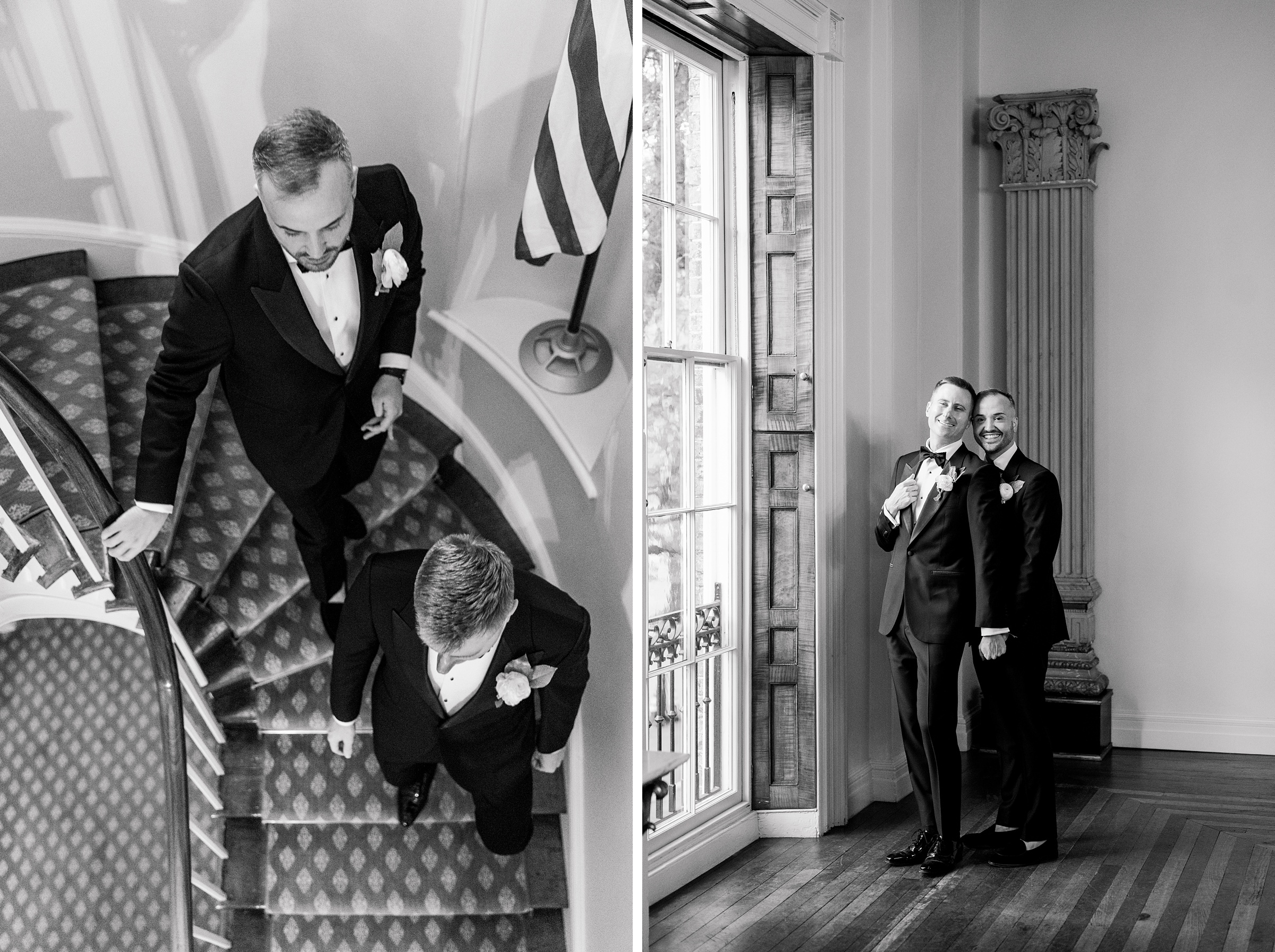 Newlywed portraits at the Decatur House in Washington, D.C. photographed by Cait Kramer Photography