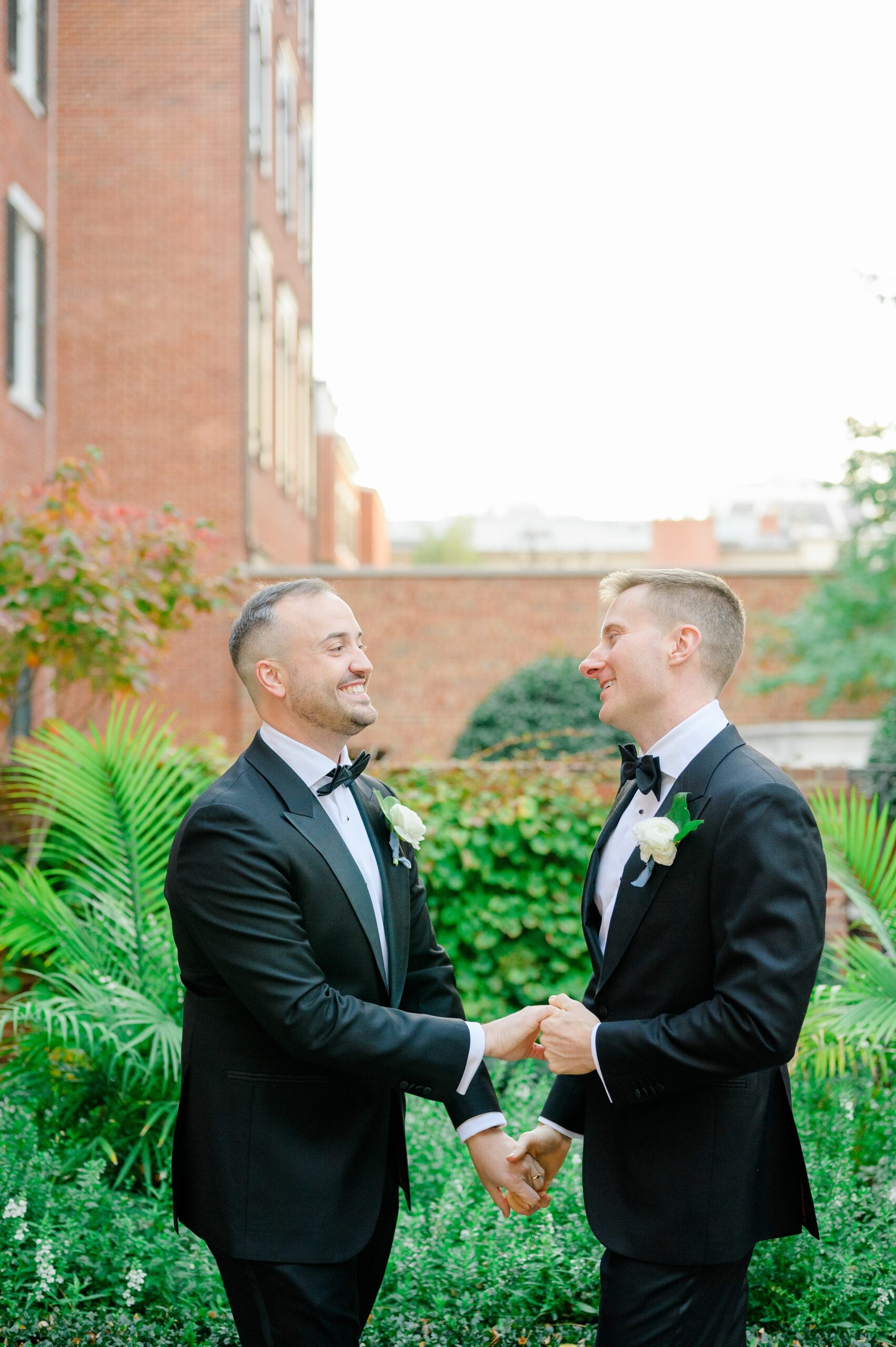 Newlywed portraits at the Decatur House in Washington, D.C. photographed by Cait Kramer Photography