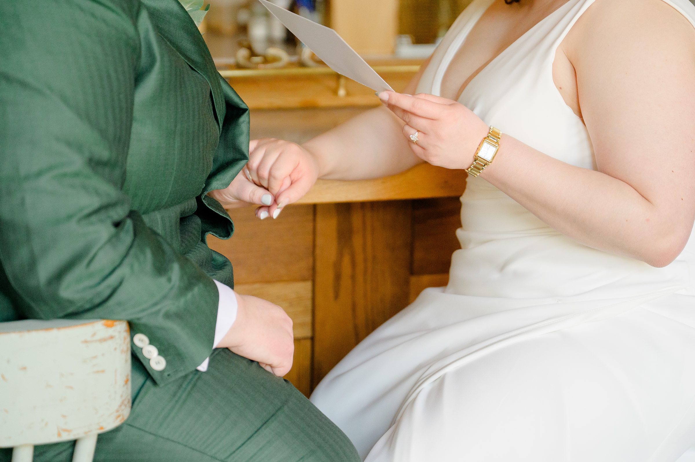 First look portraits at Woodberry Kitchen wedding photographed by Baltimore Wedding Photographer Cait Kramer
