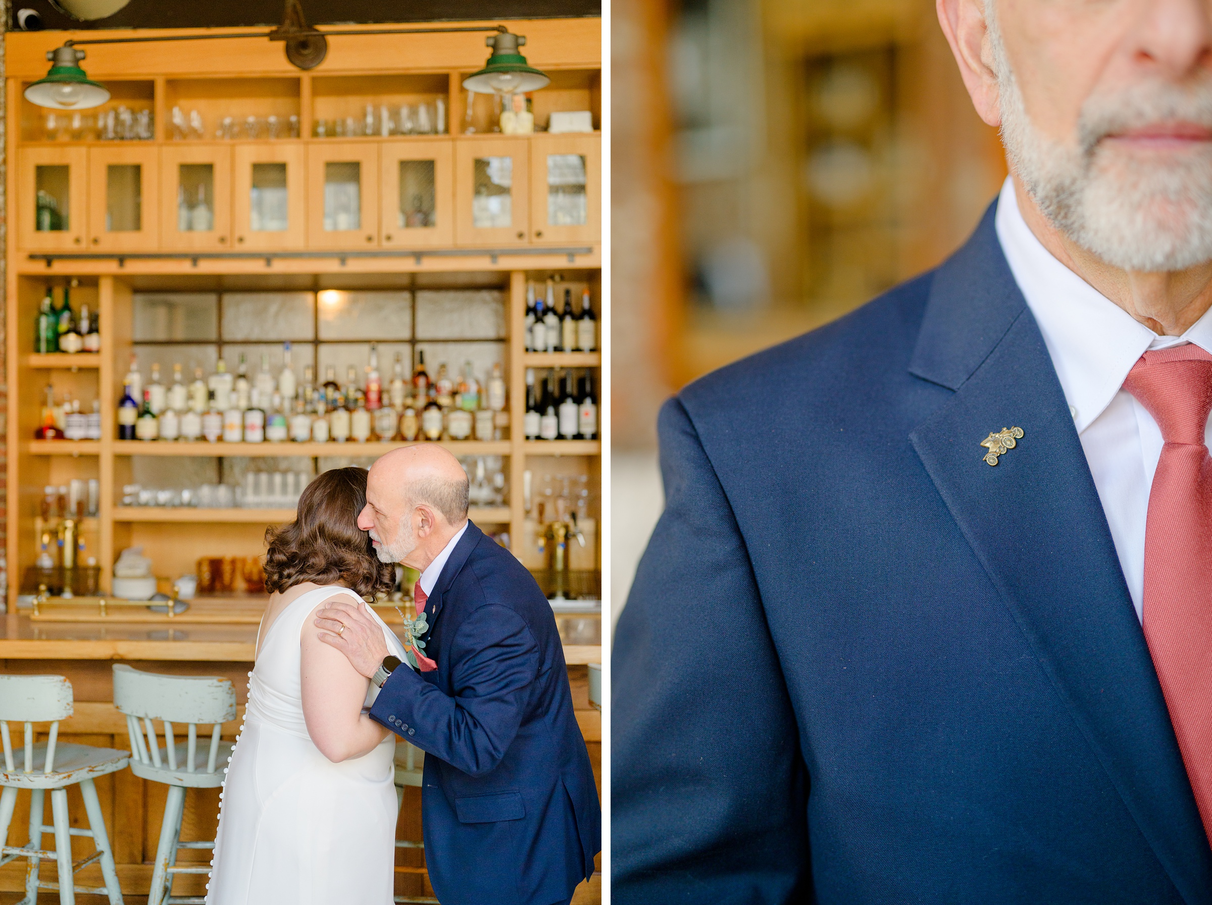 First look portraits at Woodberry Kitchen wedding photographed by Baltimore Wedding Photographer Cait Kramer