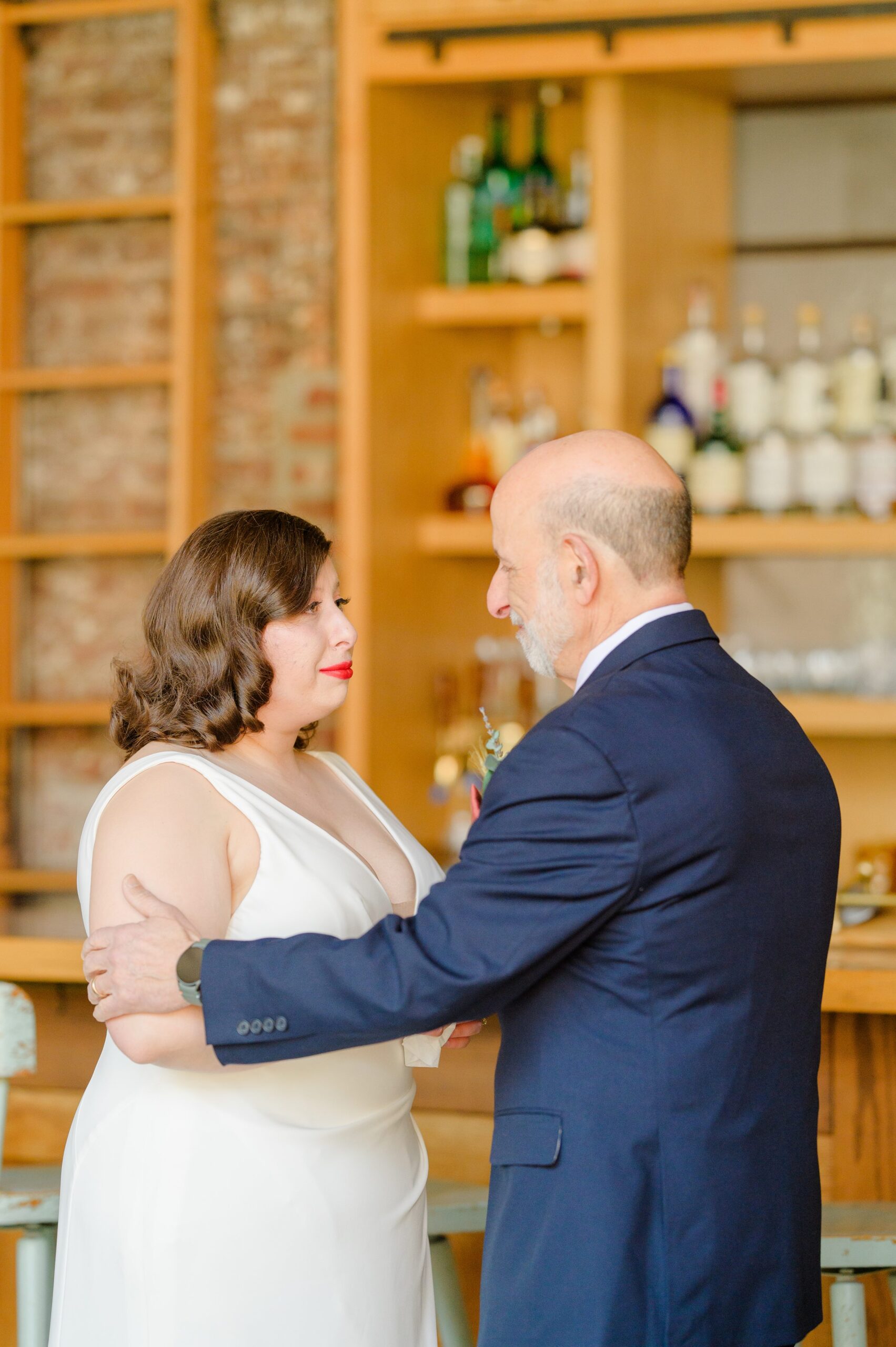 First look portraits at Woodberry Kitchen wedding photographed by Baltimore Wedding Photographer Cait Kramer