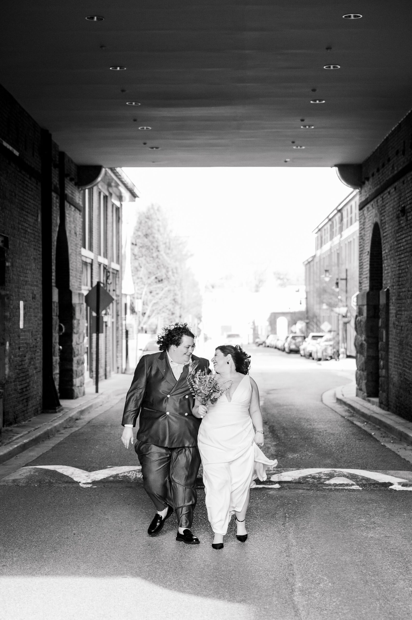 Newlywed portraits at Woodberry Kitchen wedding photographed by Baltimore Wedding Photographer Cait Kramer