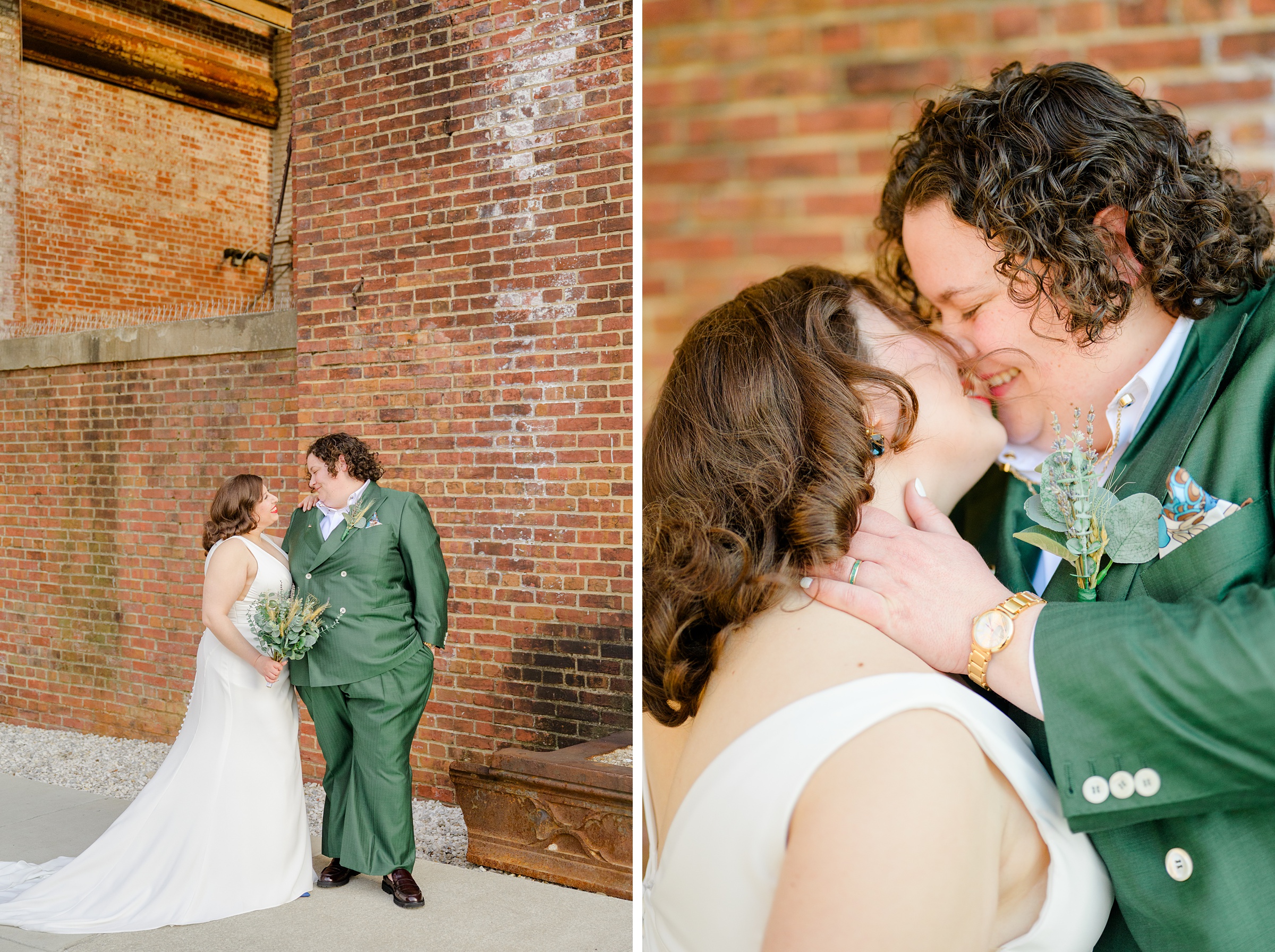 Newlywed portraits at Woodberry Kitchen wedding photographed by Baltimore Wedding Photographer Cait Kramer