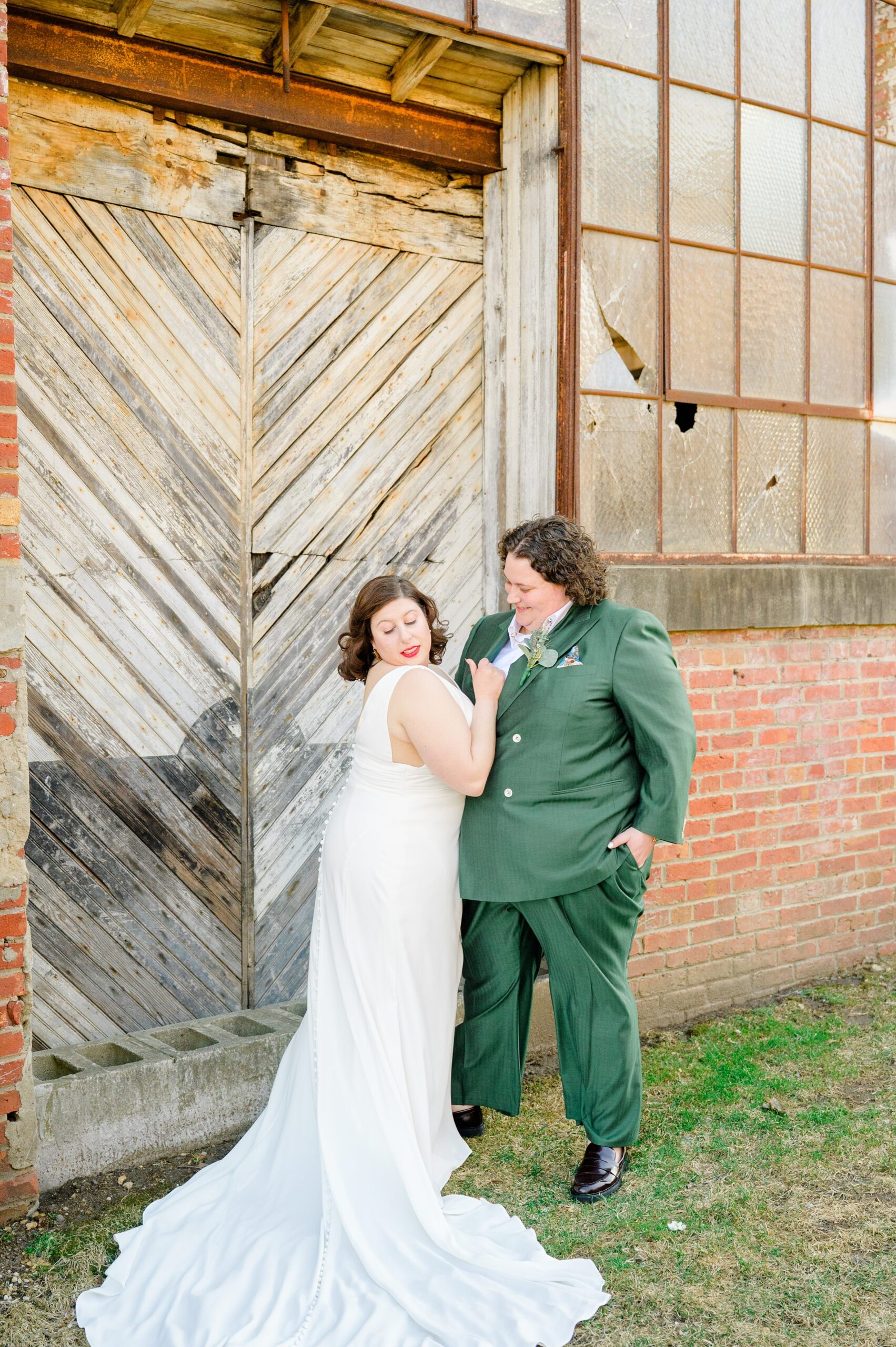 Newlywed portraits at Woodberry Kitchen wedding photographed by Baltimore Wedding Photographer Cait Kramer