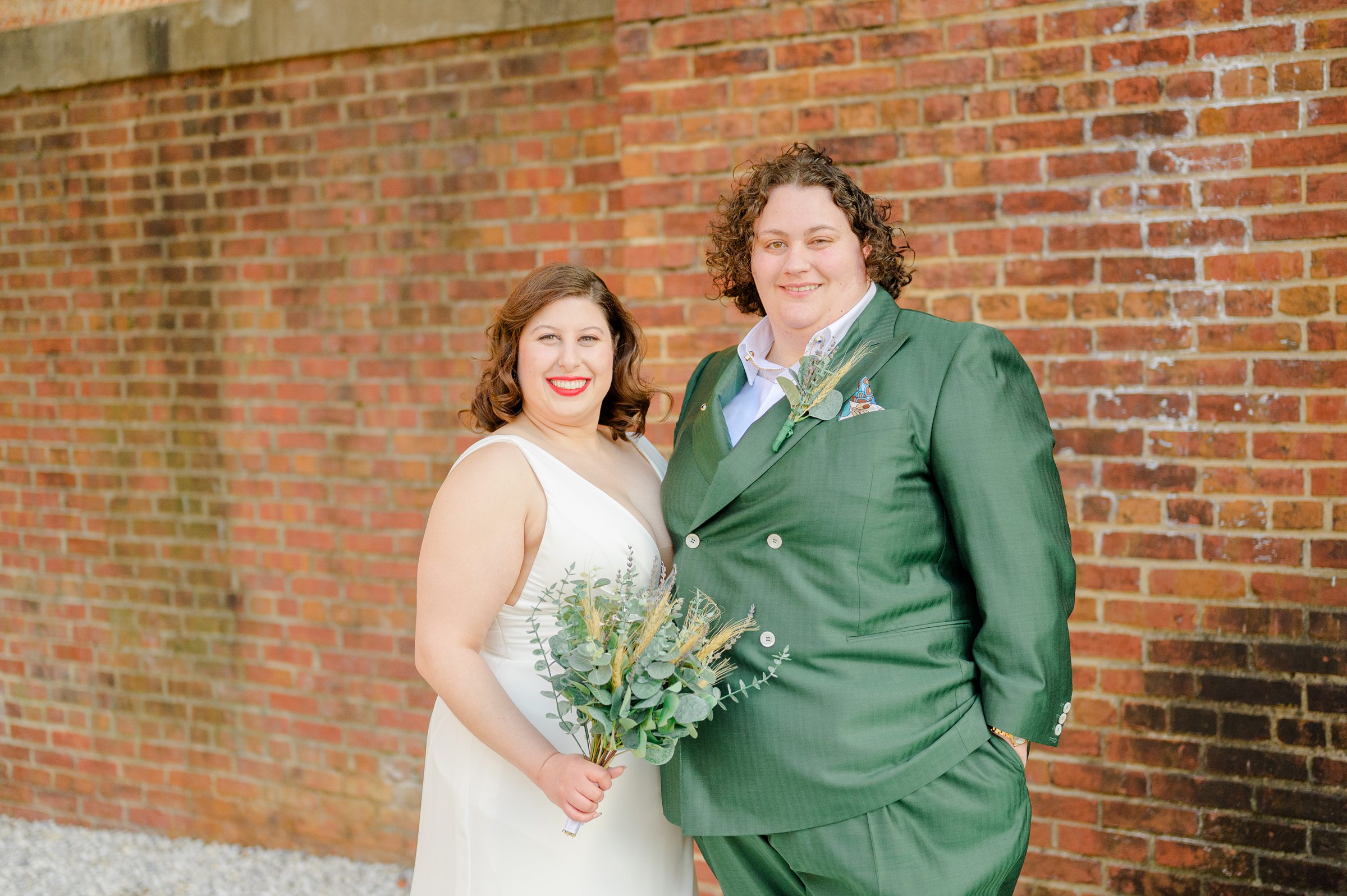 Newlywed portraits at Woodberry Kitchen wedding photographed by Baltimore Wedding Photographer Cait Kramer