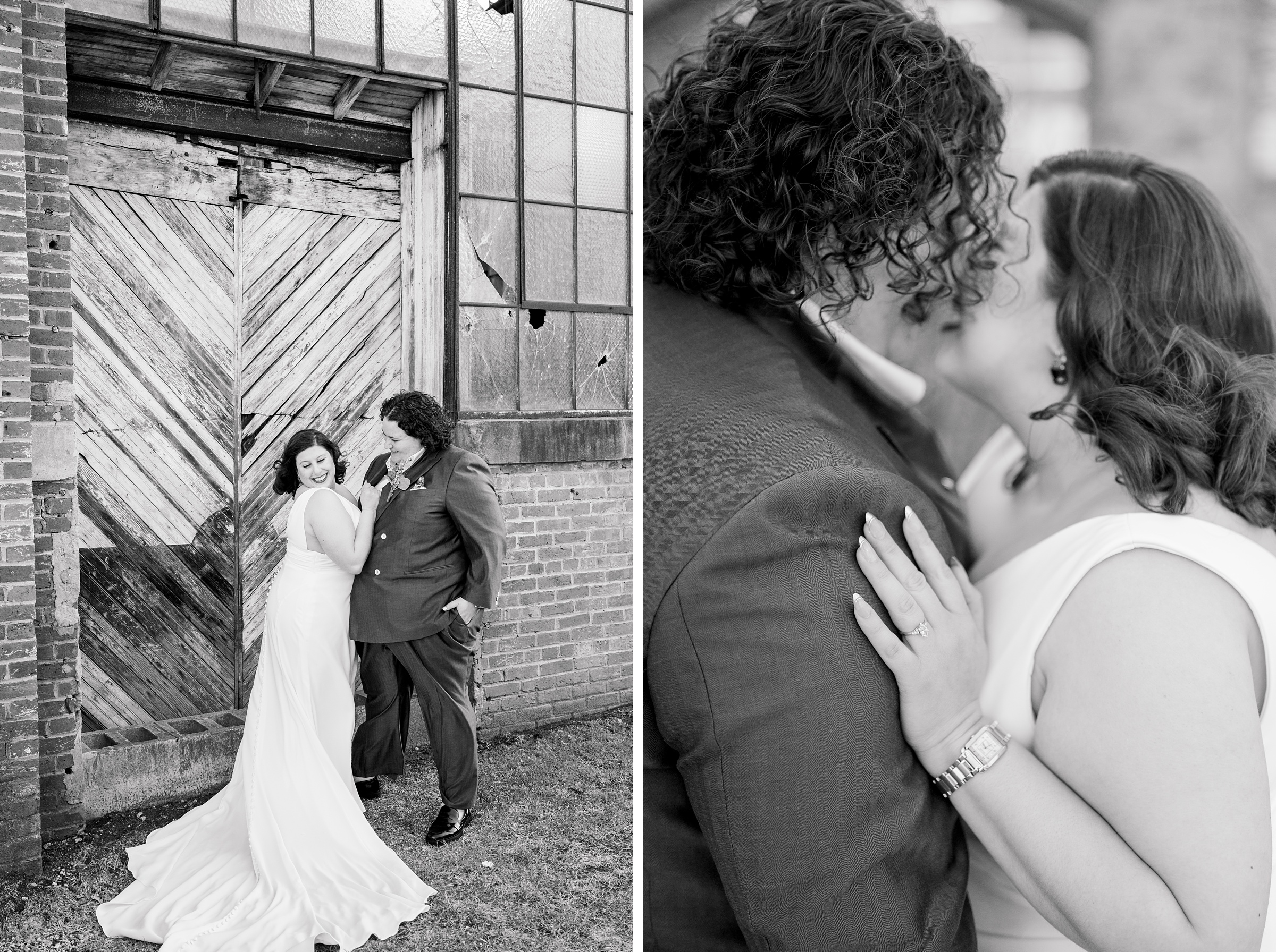 Newlywed portraits at Woodberry Kitchen wedding photographed by Baltimore Wedding Photographer Cait Kramer