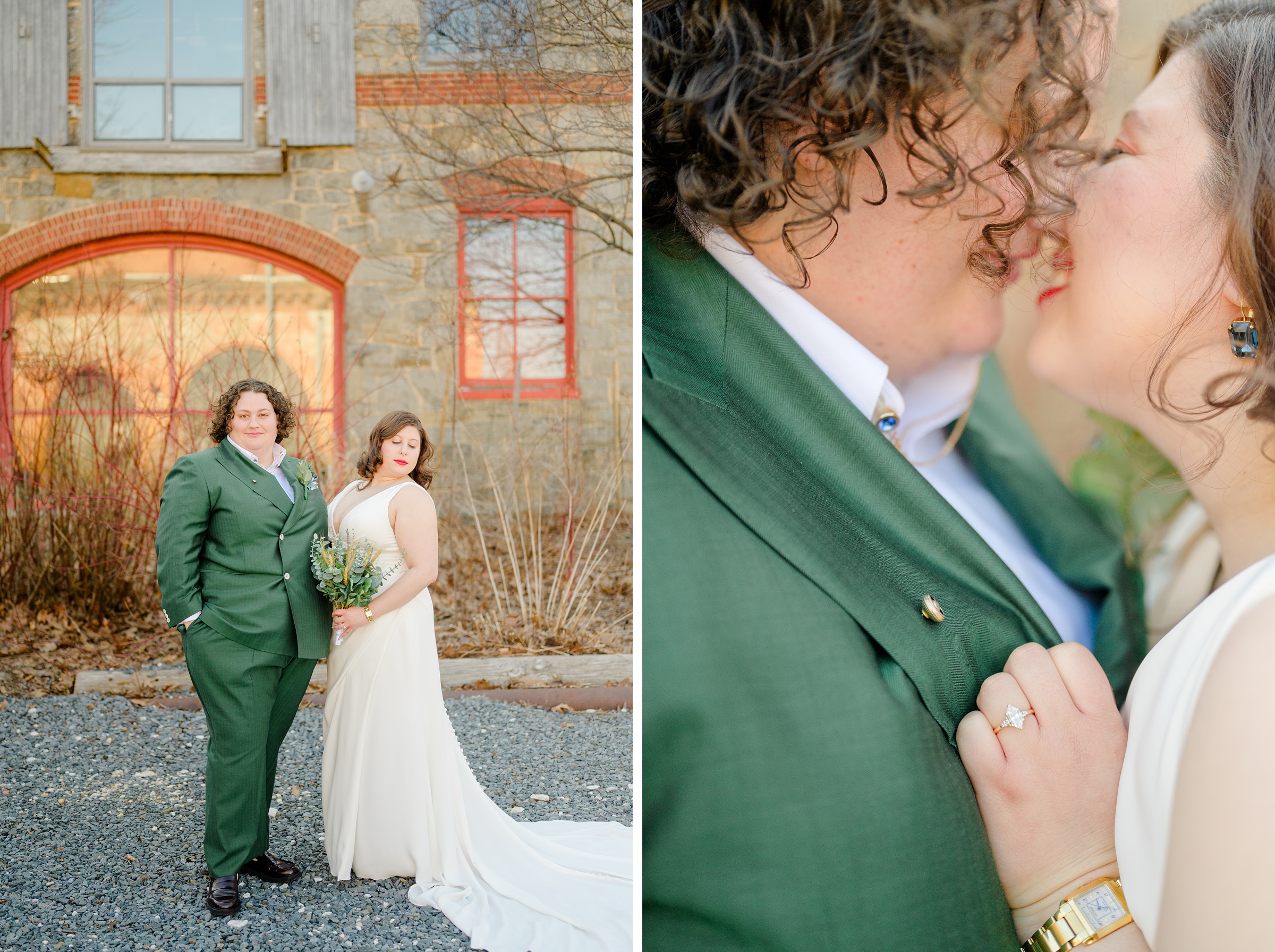 Newlywed portraits at Woodberry Kitchen wedding photographed by Baltimore Wedding Photographer Cait Kramer