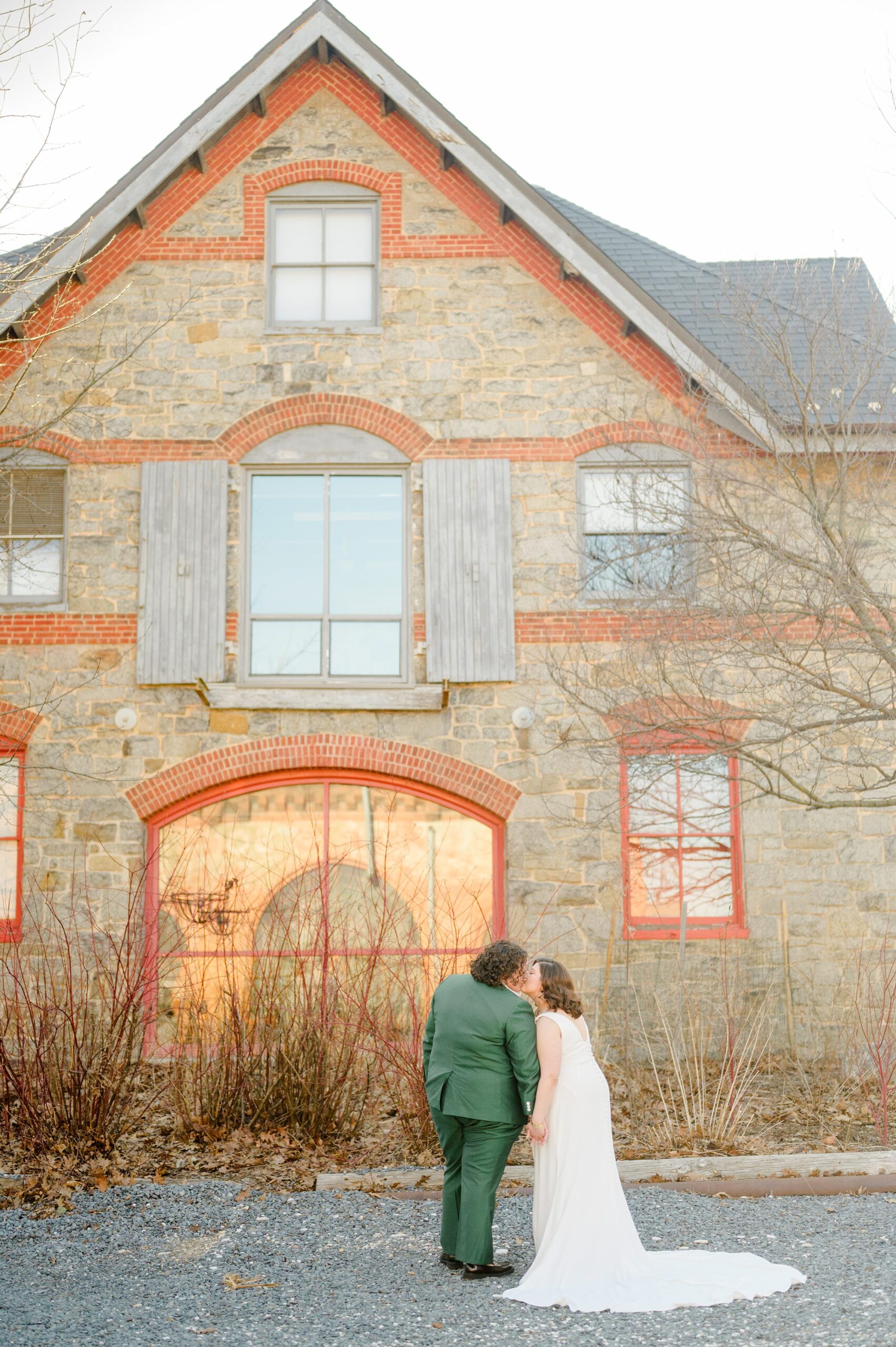 Newlywed portraits at Woodberry Kitchen wedding photographed by Baltimore Wedding Photographer Cait Kramer