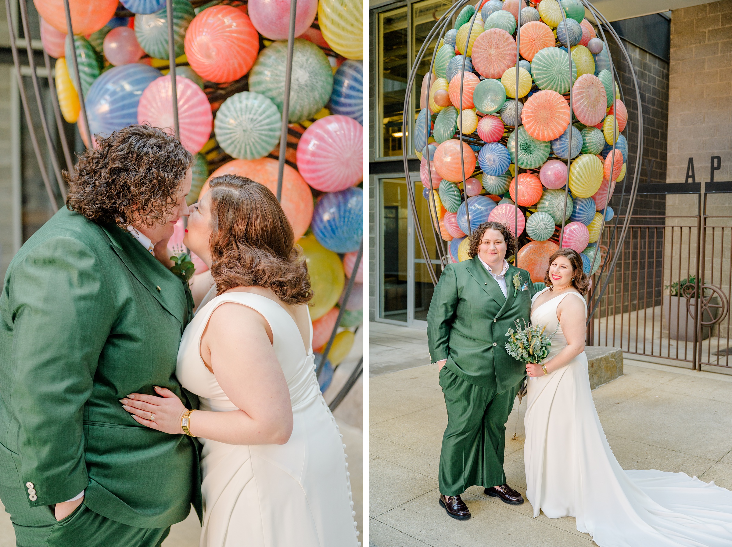 Newlywed portraits at Woodberry Kitchen wedding photographed by Baltimore Wedding Photographer Cait Kramer