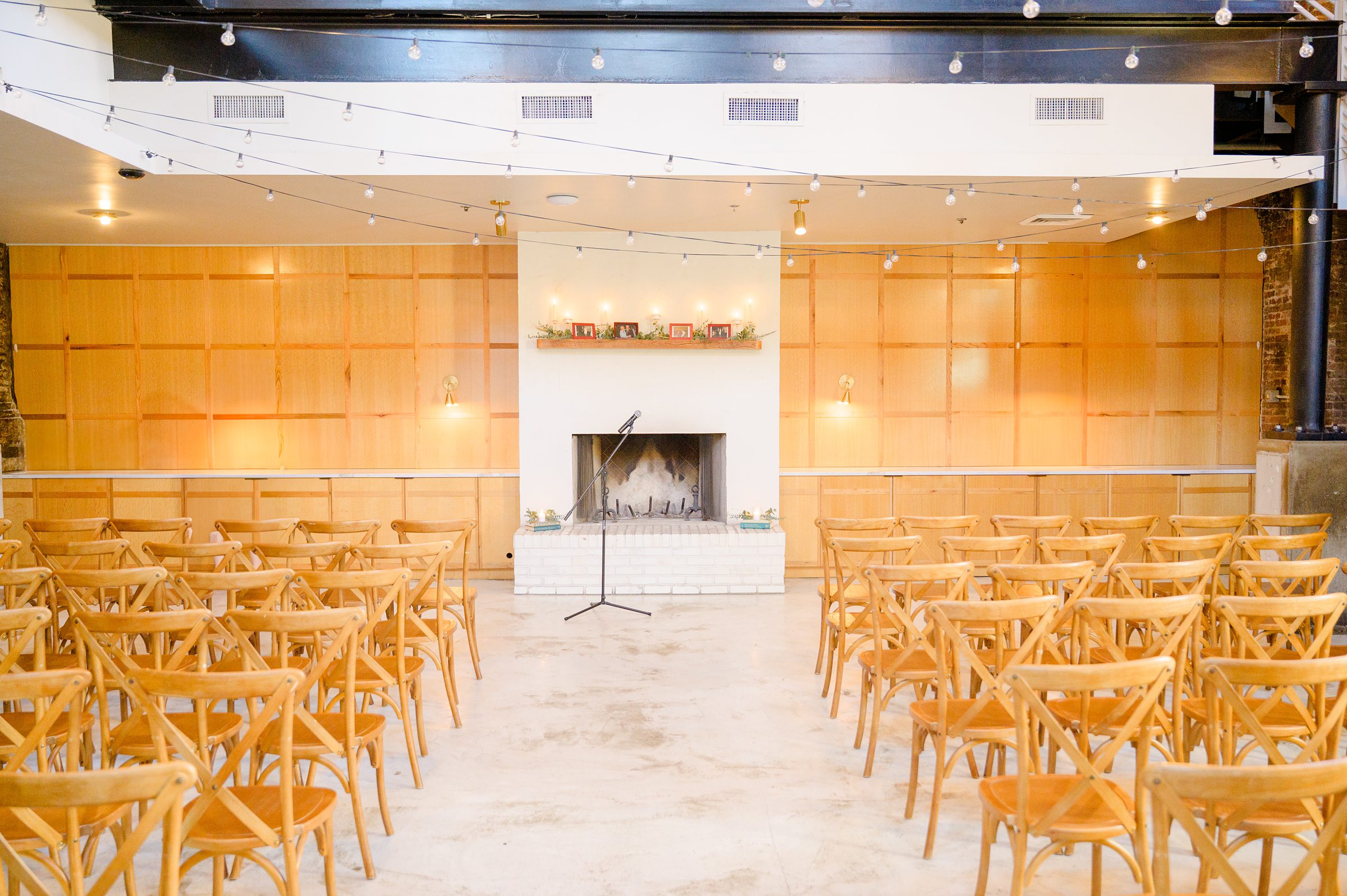 Wedding ceremony at Woodberry Kitchen photographed by Baltimore Wedding Photographer Cait Kramer