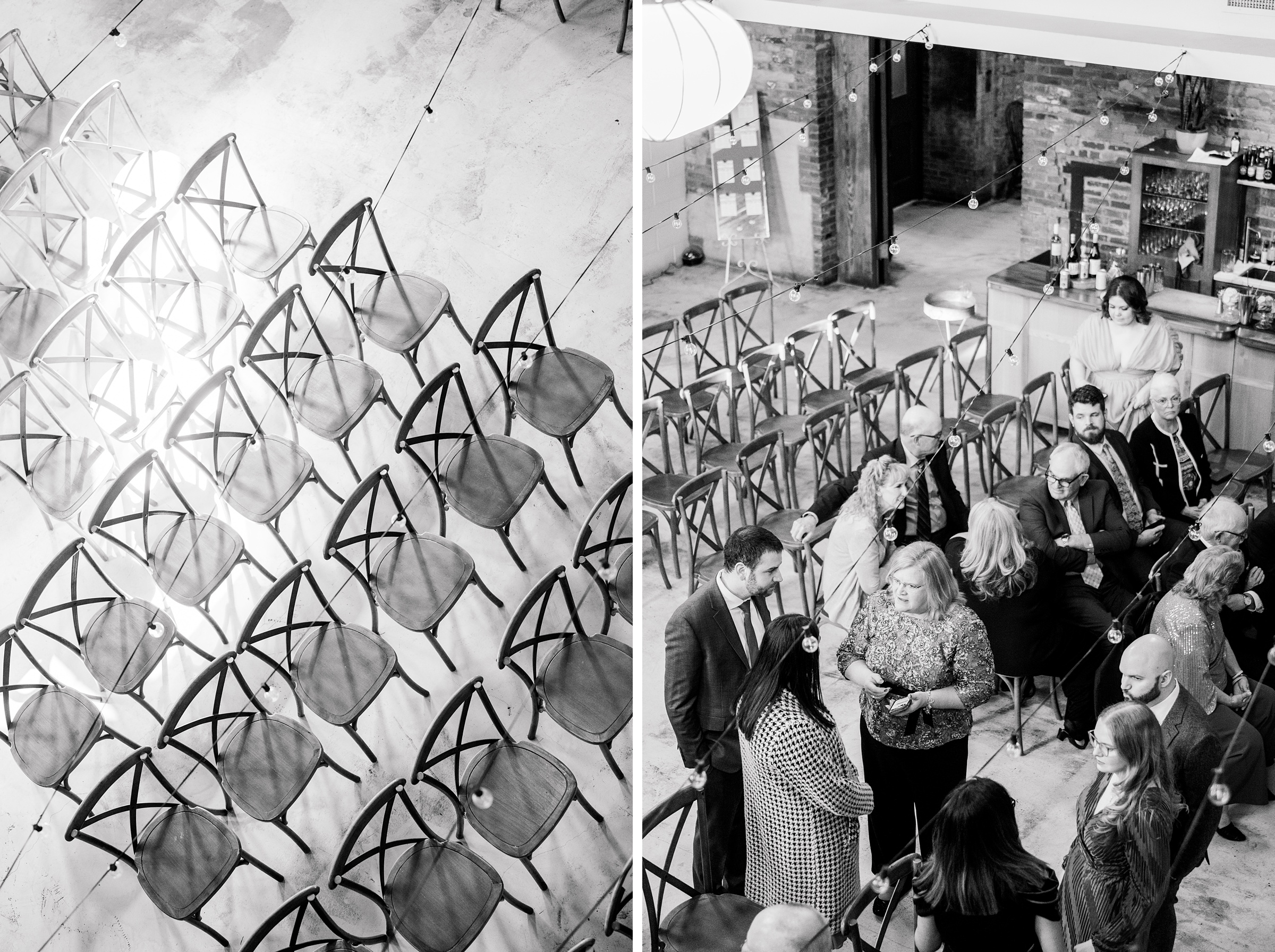 Wedding ceremony at Woodberry Kitchen photographed by Baltimore Wedding Photographer Cait Kramer