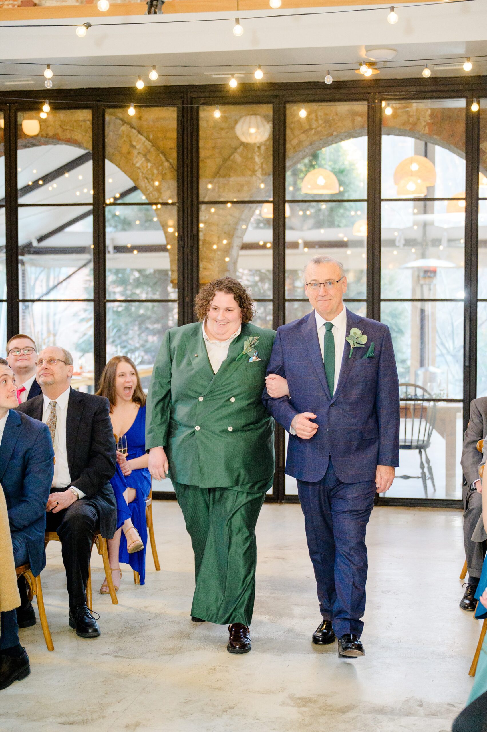 Wedding ceremony at Woodberry Kitchen photographed by Baltimore Wedding Photographer Cait Kramer