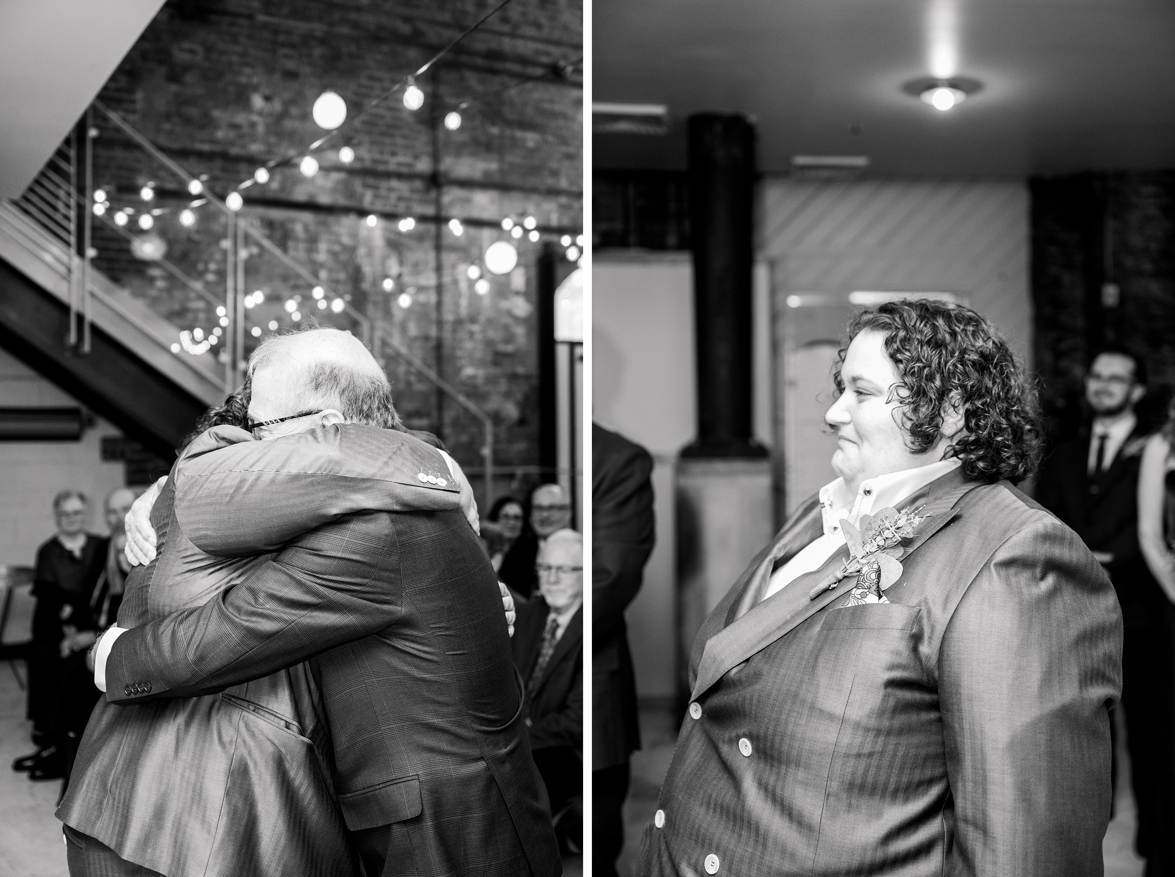 Wedding ceremony at Woodberry Kitchen photographed by Baltimore Wedding Photographer Cait Kramer