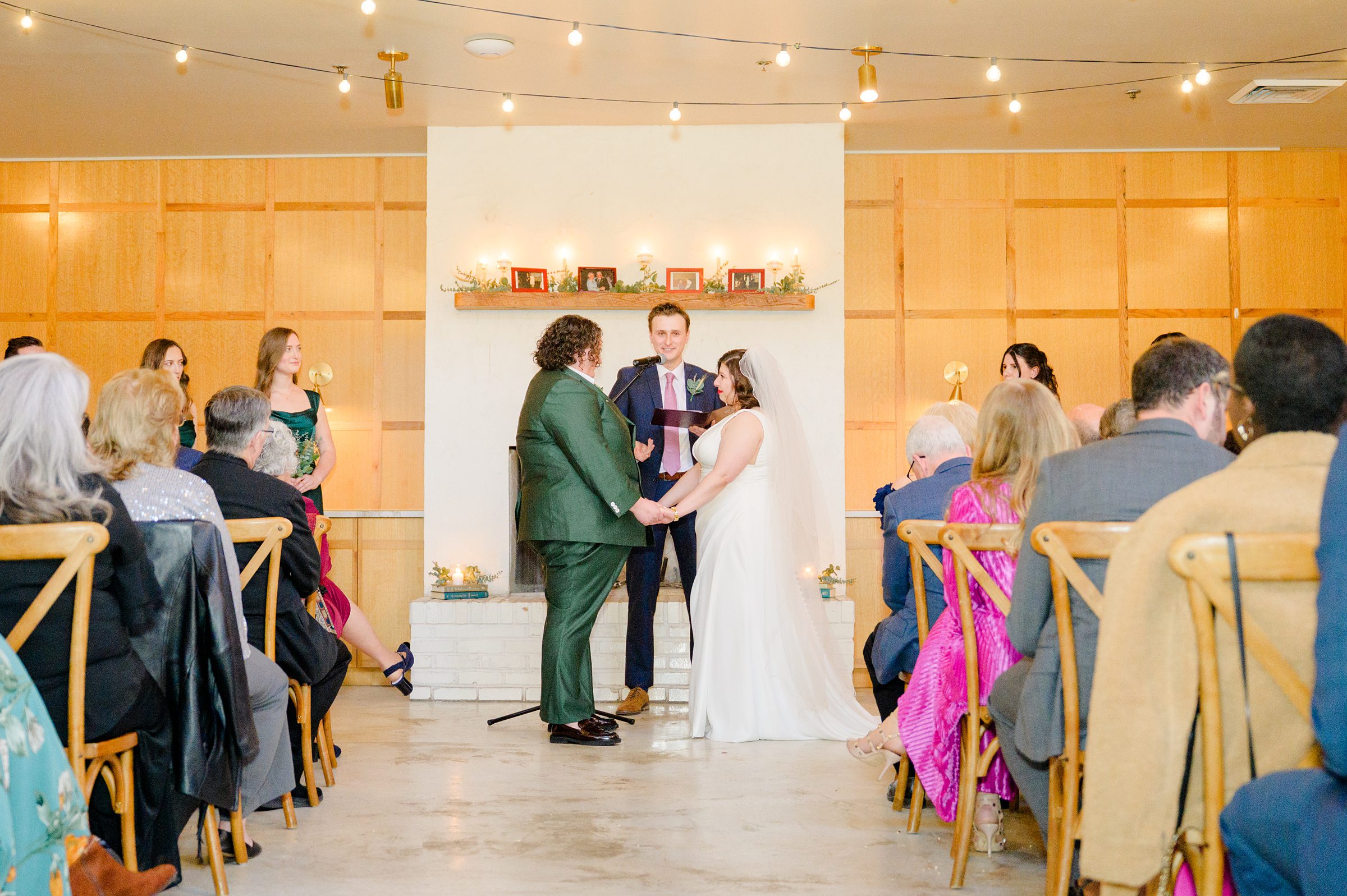 Wedding ceremony at Woodberry Kitchen photographed by Baltimore Wedding Photographer Cait Kramer
