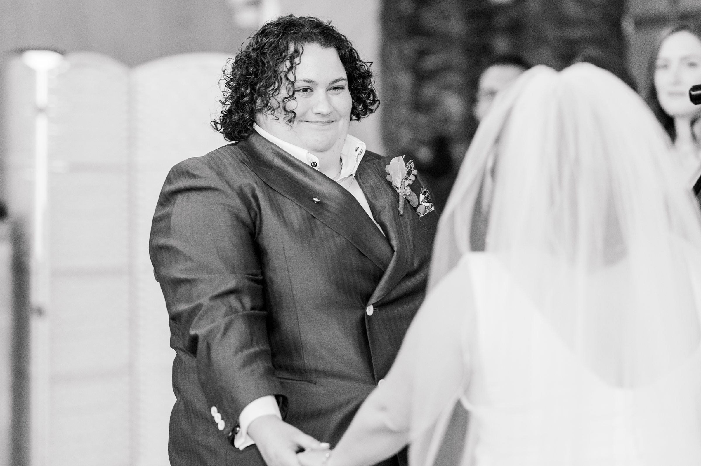 Wedding ceremony at Woodberry Kitchen photographed by Baltimore Wedding Photographer Cait Kramer