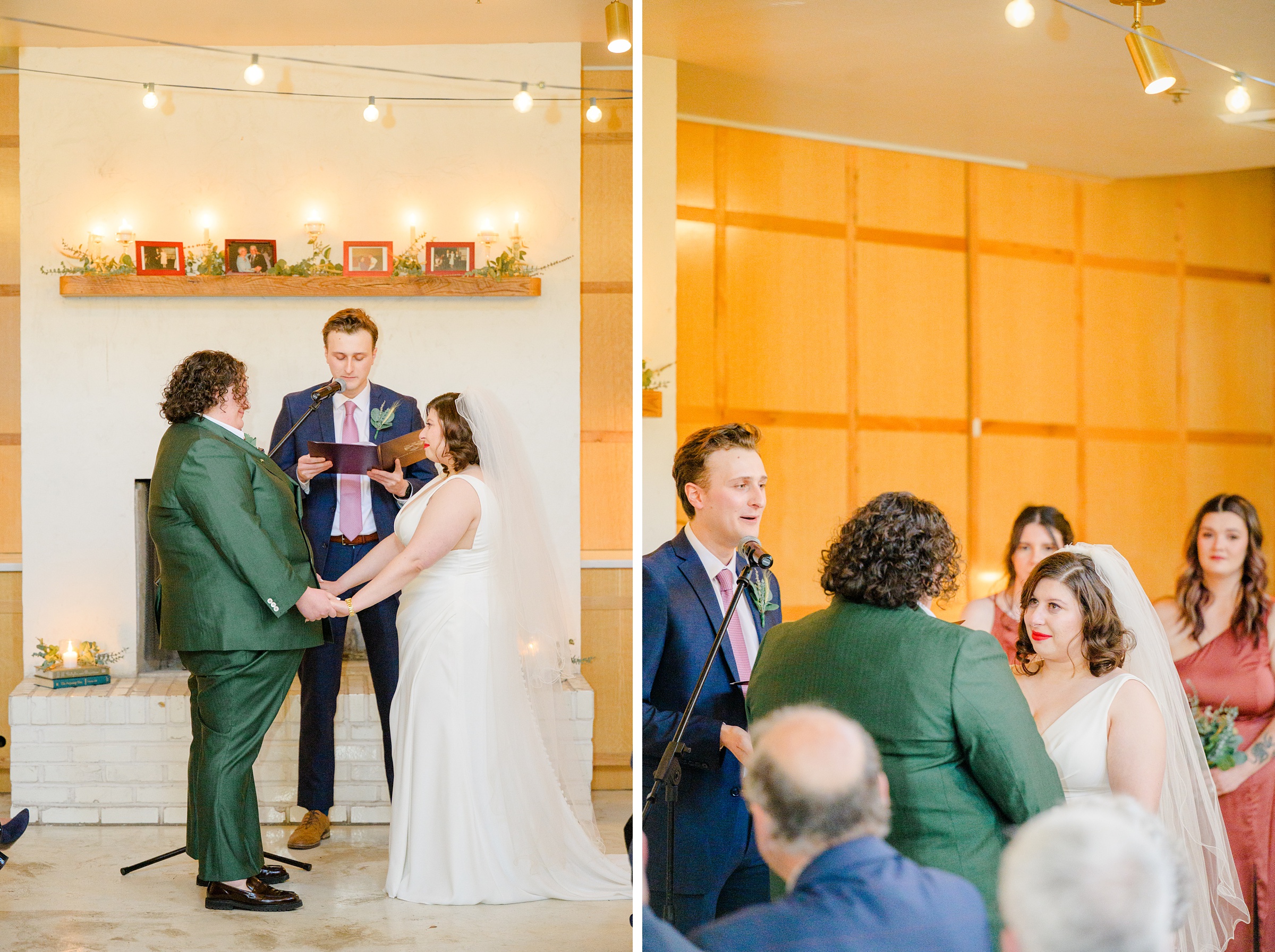 Wedding ceremony at Woodberry Kitchen photographed by Baltimore Wedding Photographer Cait Kramer