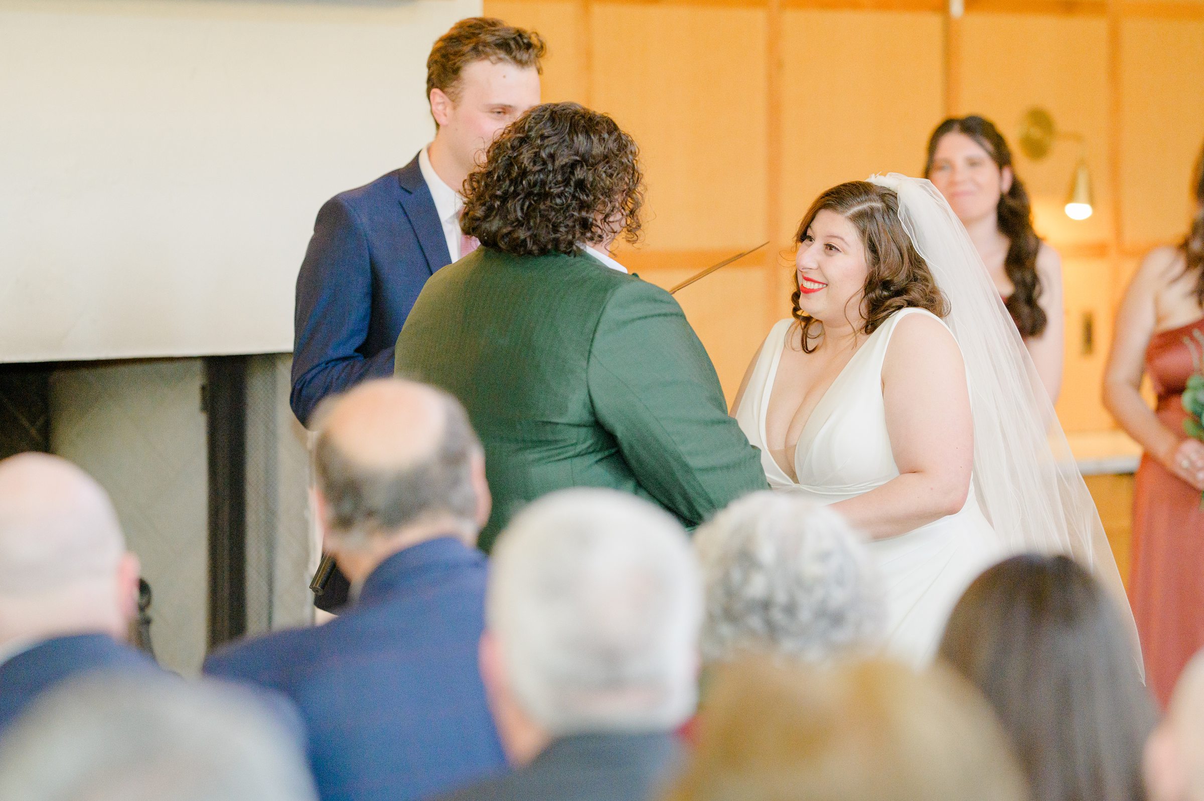 Wedding ceremony at Woodberry Kitchen photographed by Baltimore Wedding Photographer Cait Kramer