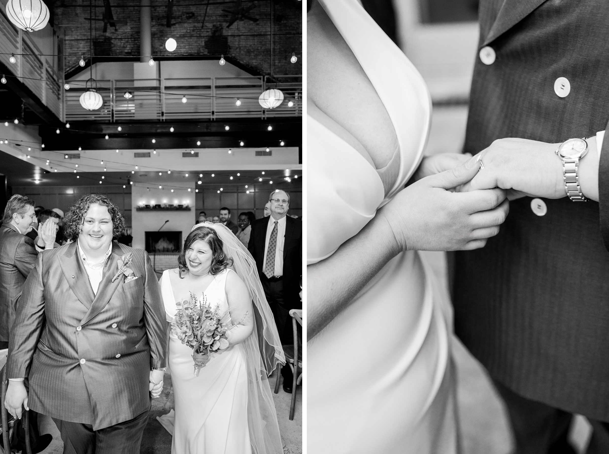 Wedding ceremony at Woodberry Kitchen photographed by Baltimore Wedding Photographer Cait Kramer