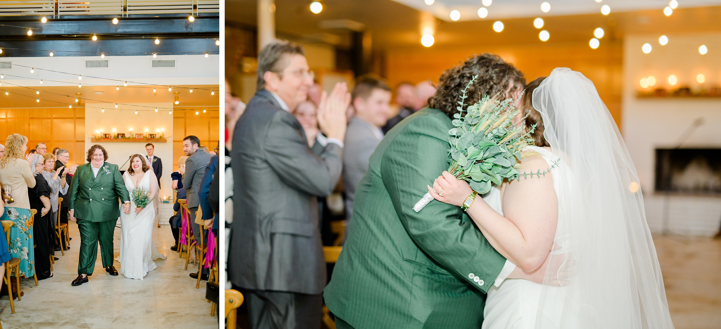Wedding ceremony at Woodberry Kitchen photographed by Baltimore Wedding Photographer Cait Kramer