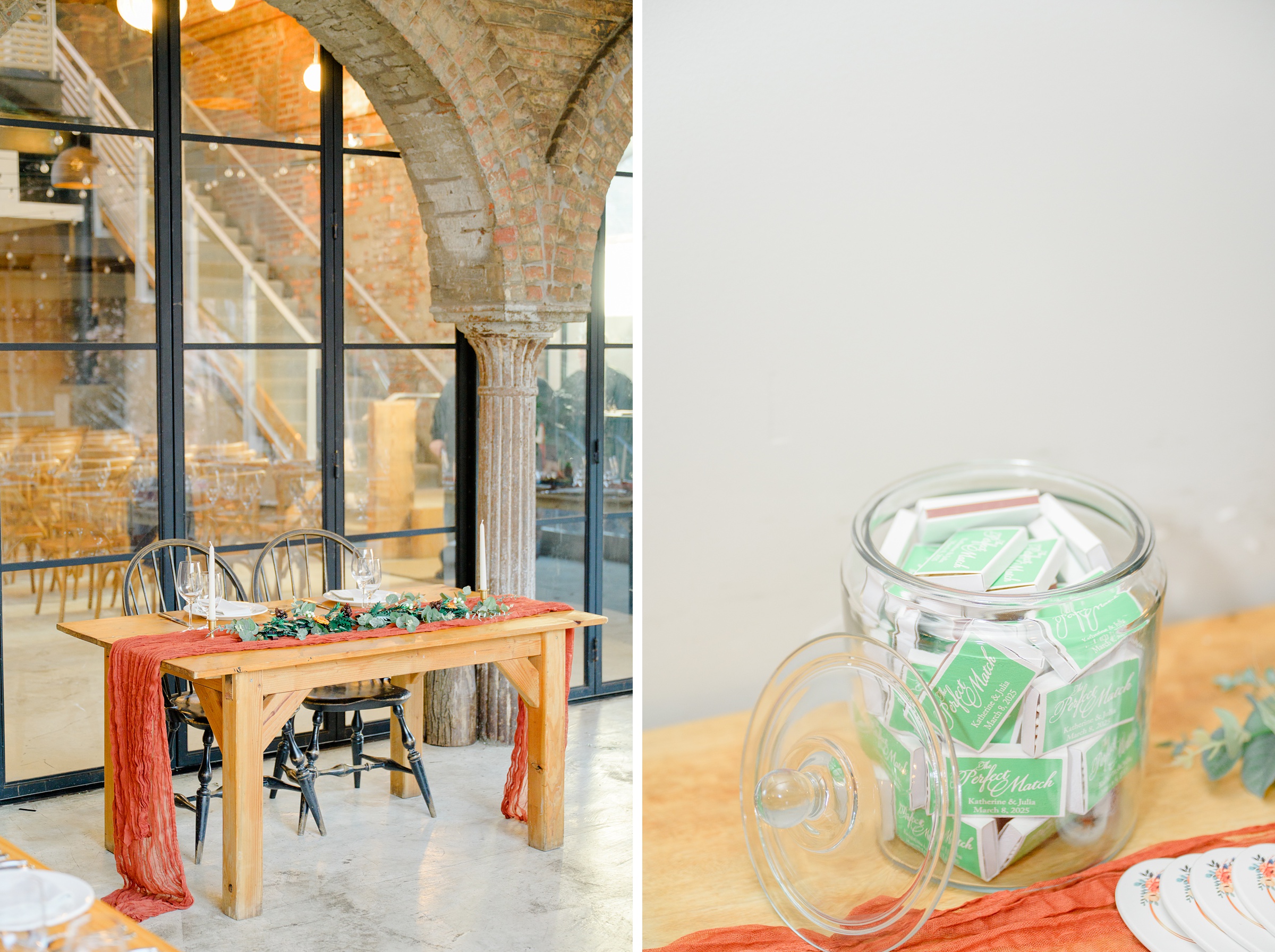 Wedding reception details at Woodberry Kitchen photographed by Baltimore Wedding Photographer Cait Kramer