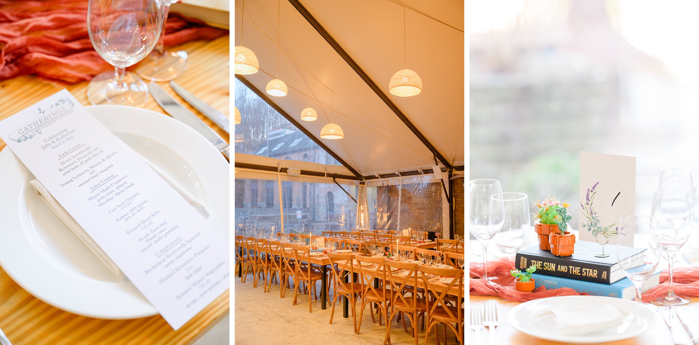 Wedding reception details at Woodberry Kitchen photographed by Baltimore Wedding Photographer Cait Kramer