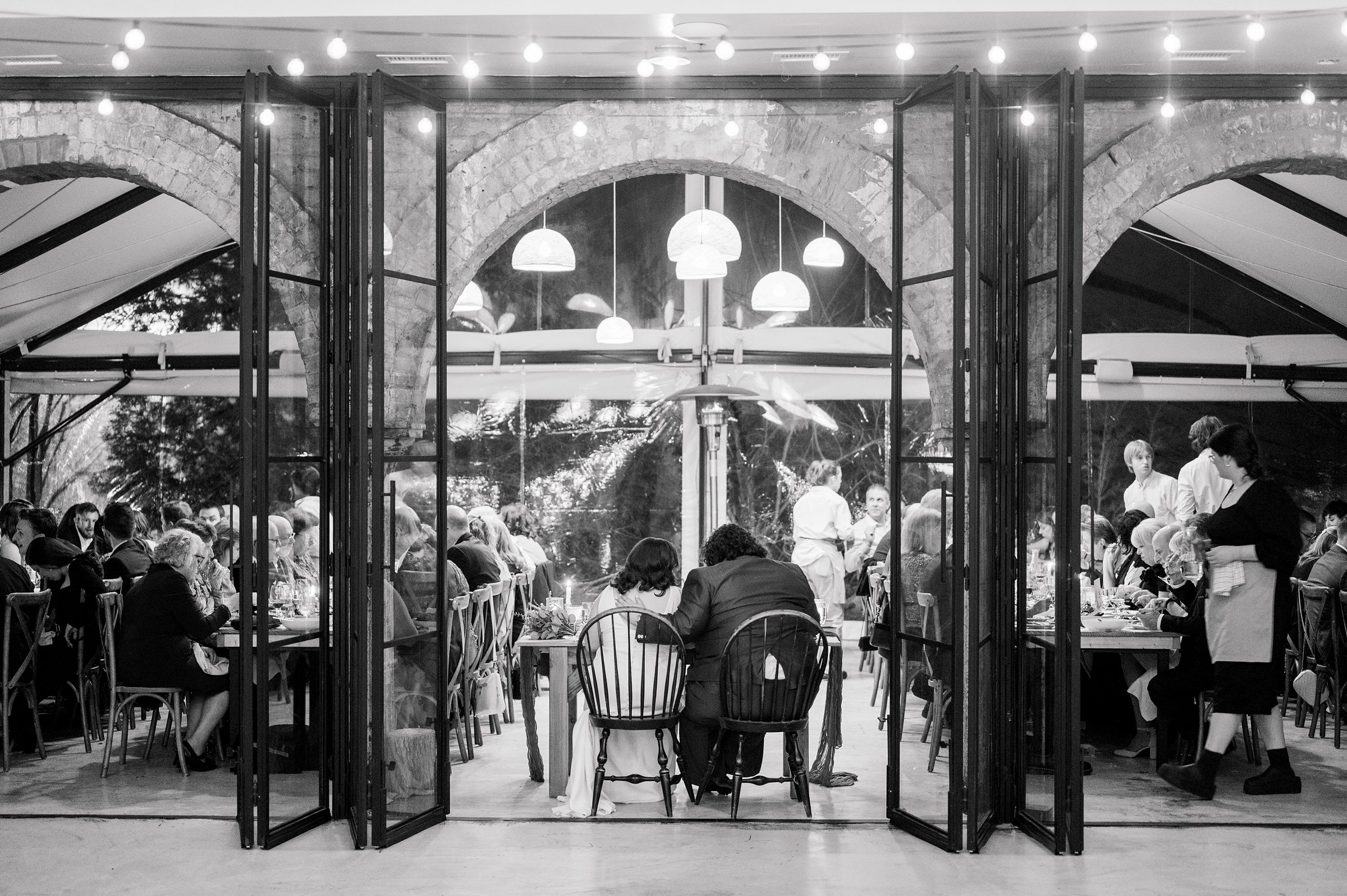 Wedding reception at Woodberry Kitchen photographed by Baltimore Wedding Photographer Cait Kramer