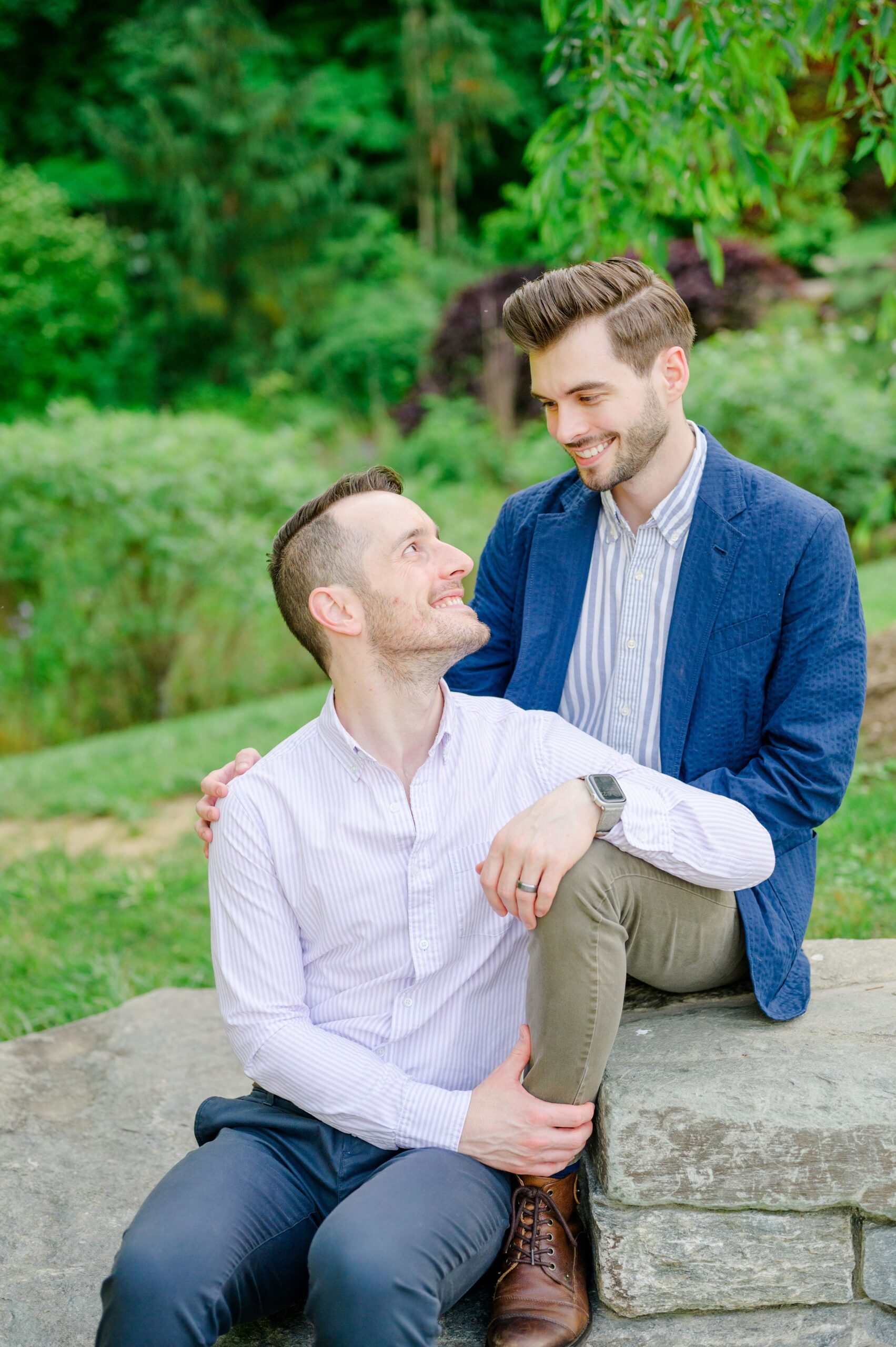 Summer Brookside Gardens Engagement Session in Wheaton, Maryland photographed by Baltimore Wedding Photographer Cait Kramer.