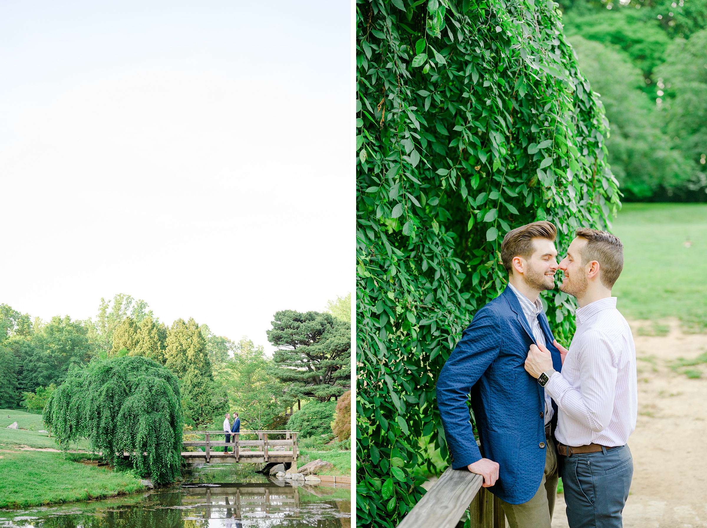 Summer Brookside Gardens Engagement Session in Wheaton, Maryland photographed by Baltimore Wedding Photographer Cait Kramer.