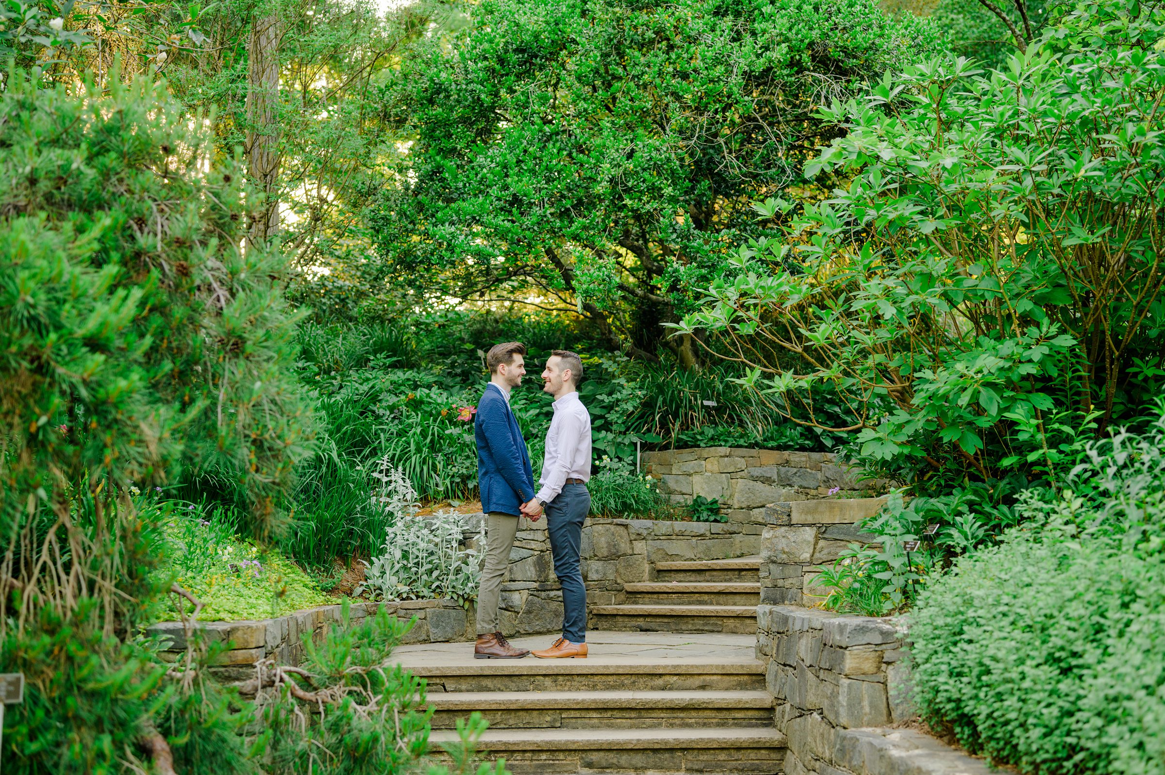 Summer Brookside Gardens Engagement Session in Wheaton, Maryland photographed by Baltimore Wedding Photographer Cait Kramer.