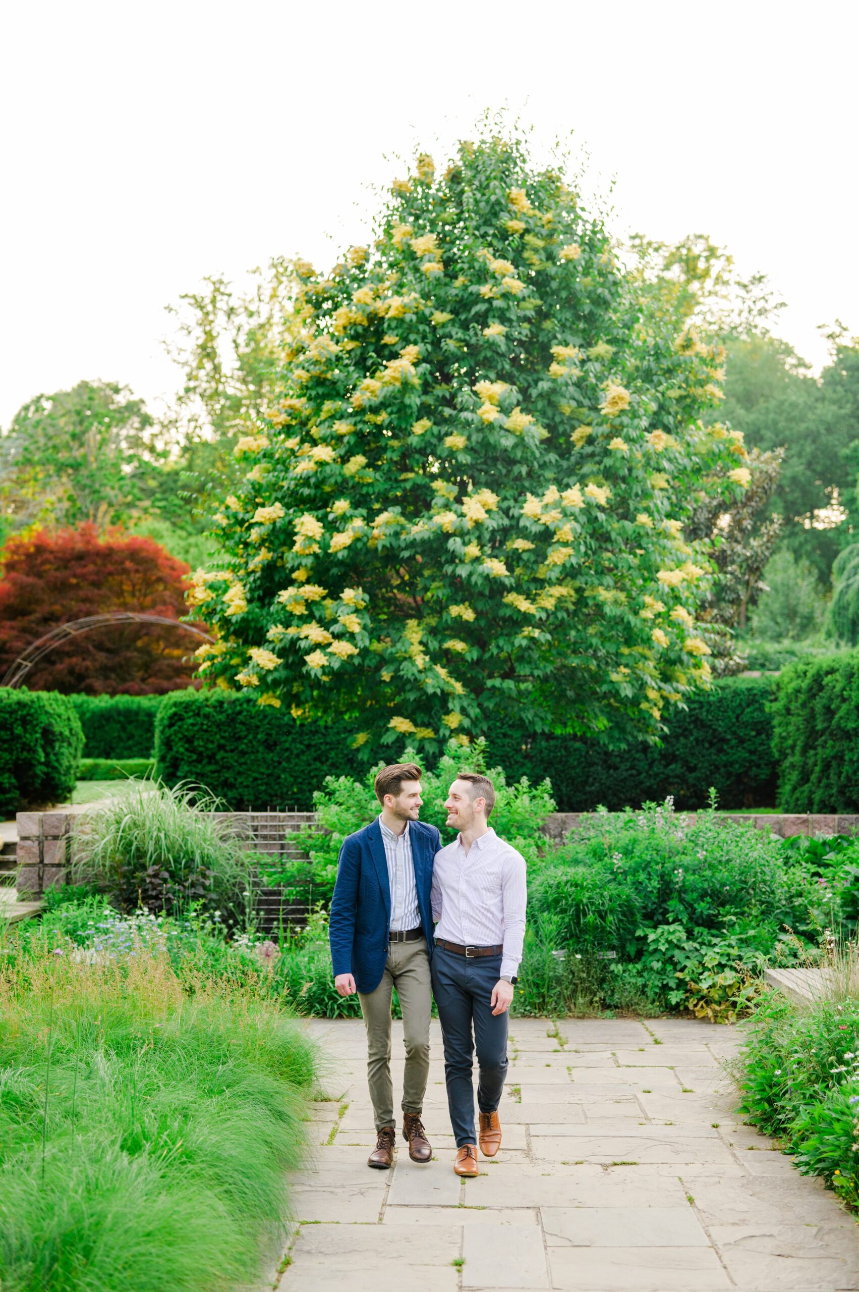 Summer Brookside Gardens Engagement Session in Wheaton, Maryland photographed by Baltimore Wedding Photographer Cait Kramer.
