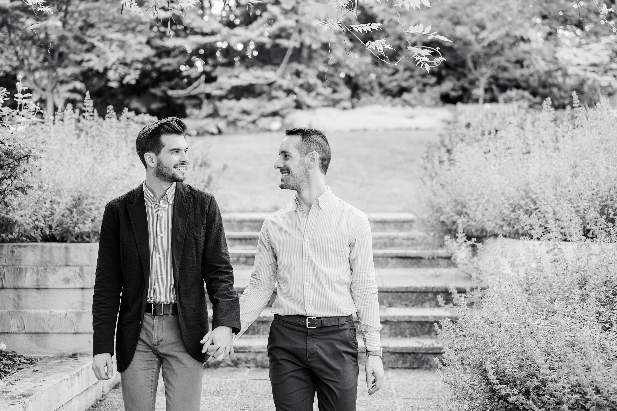 Summer Brookside Gardens Engagement Session in Wheaton, Maryland photographed by Baltimore Wedding Photographer Cait Kramer.