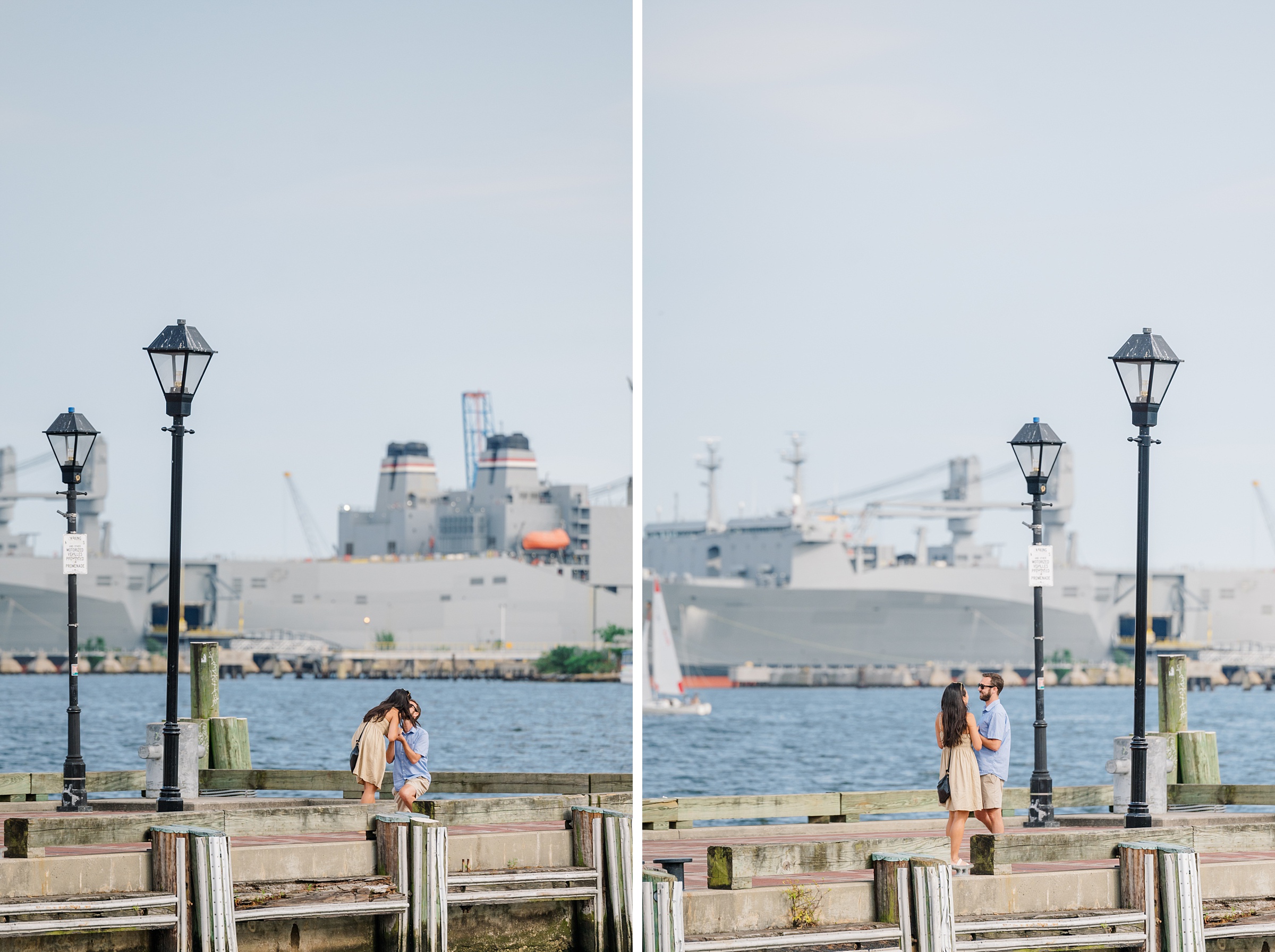 Surprise Proposal in Fells Point, Maryland photographed by Baltimore Wedding Photographer Cait Kramer.