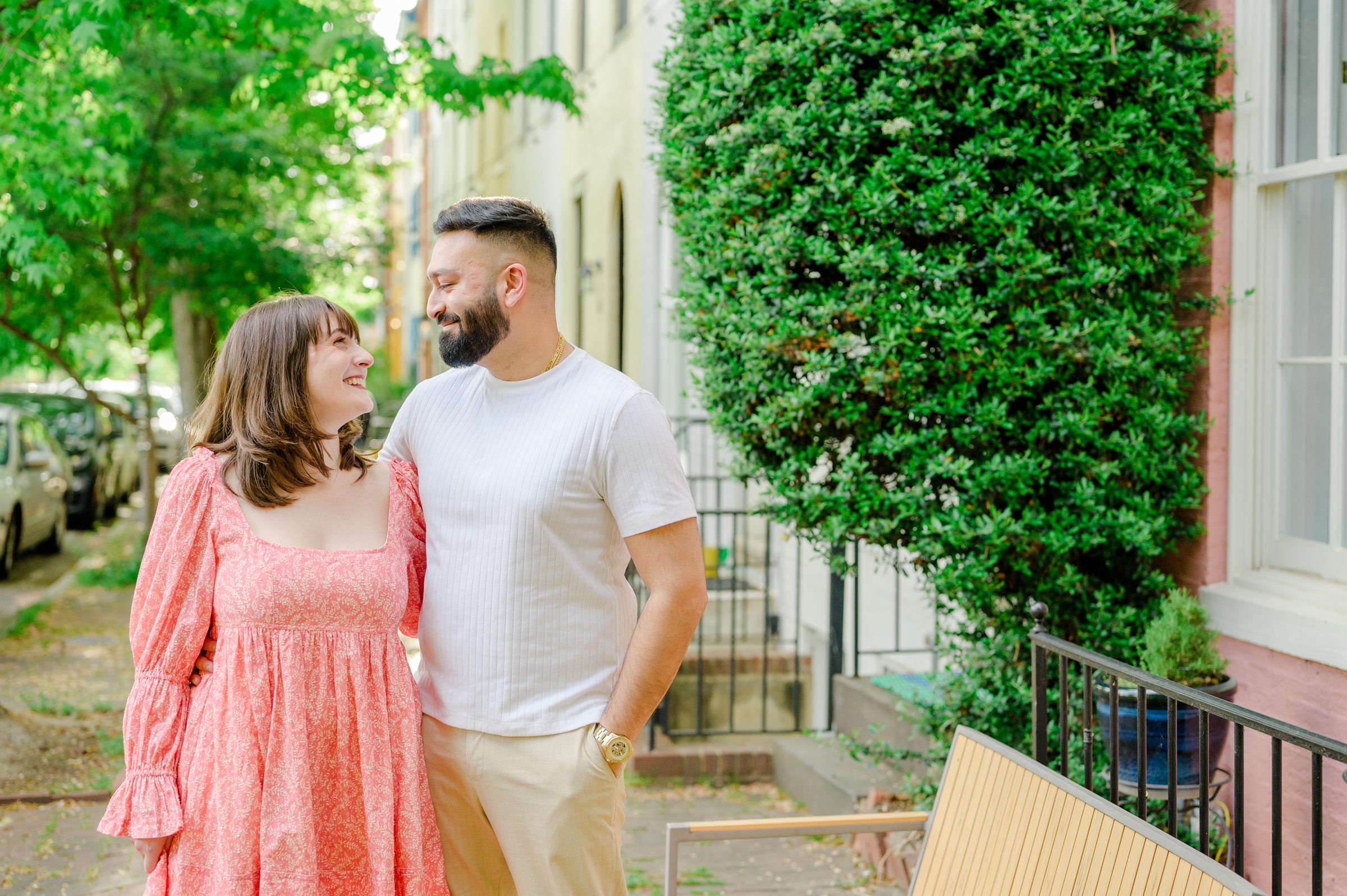 Federal Hill and Inner Harbor Engagement Photos photographed by Baltimore Wedding Photographer Cait Kramer.